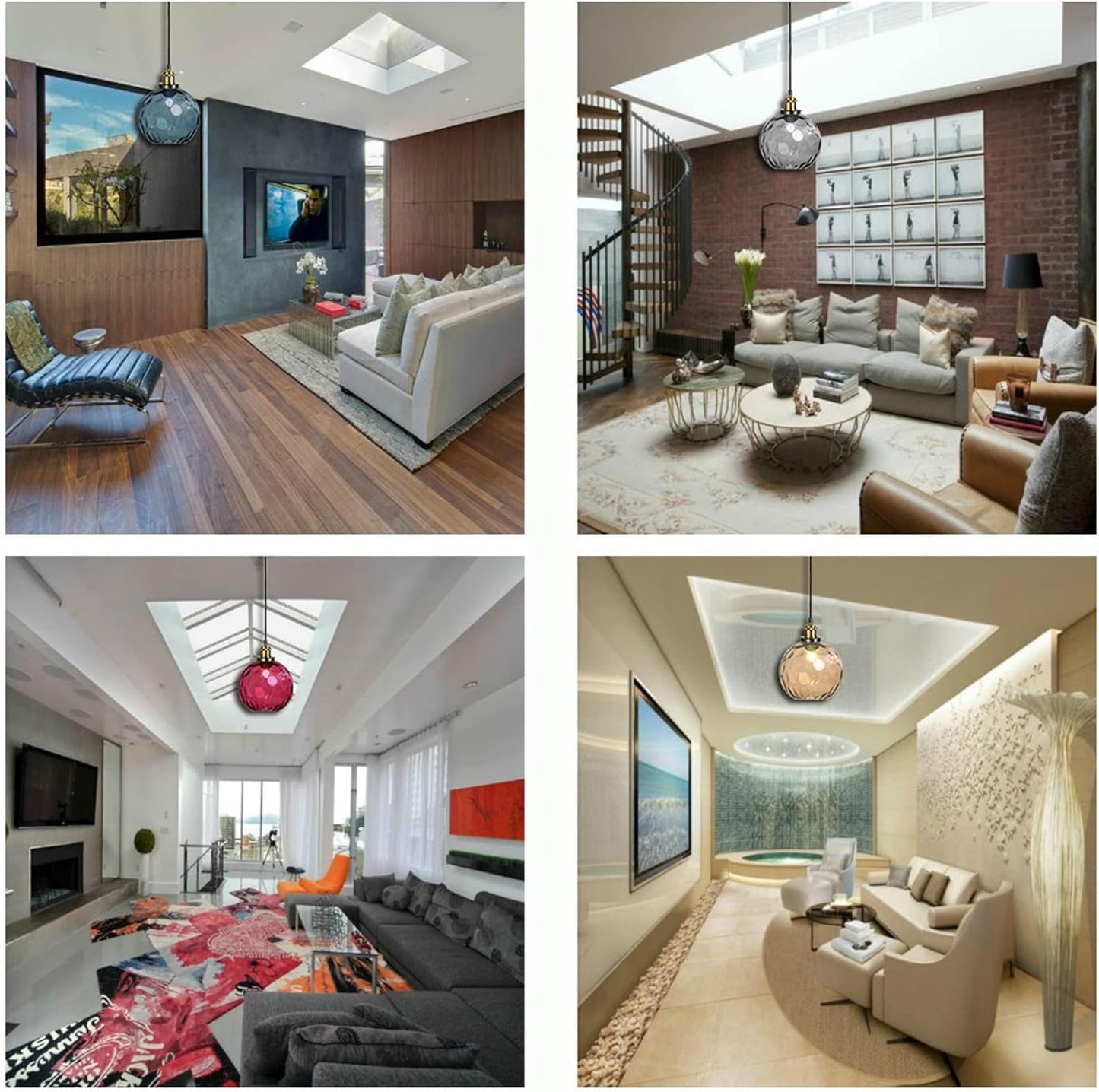 Pendant Light Shade Industrial Hanging Lights Fixtures Ceiling Outdoor Pendant Lighting for Kitchen Island Dining Room Unique Lamp in Kitchen Farmhouse Bedroom (Amber, 5.9 Inches)