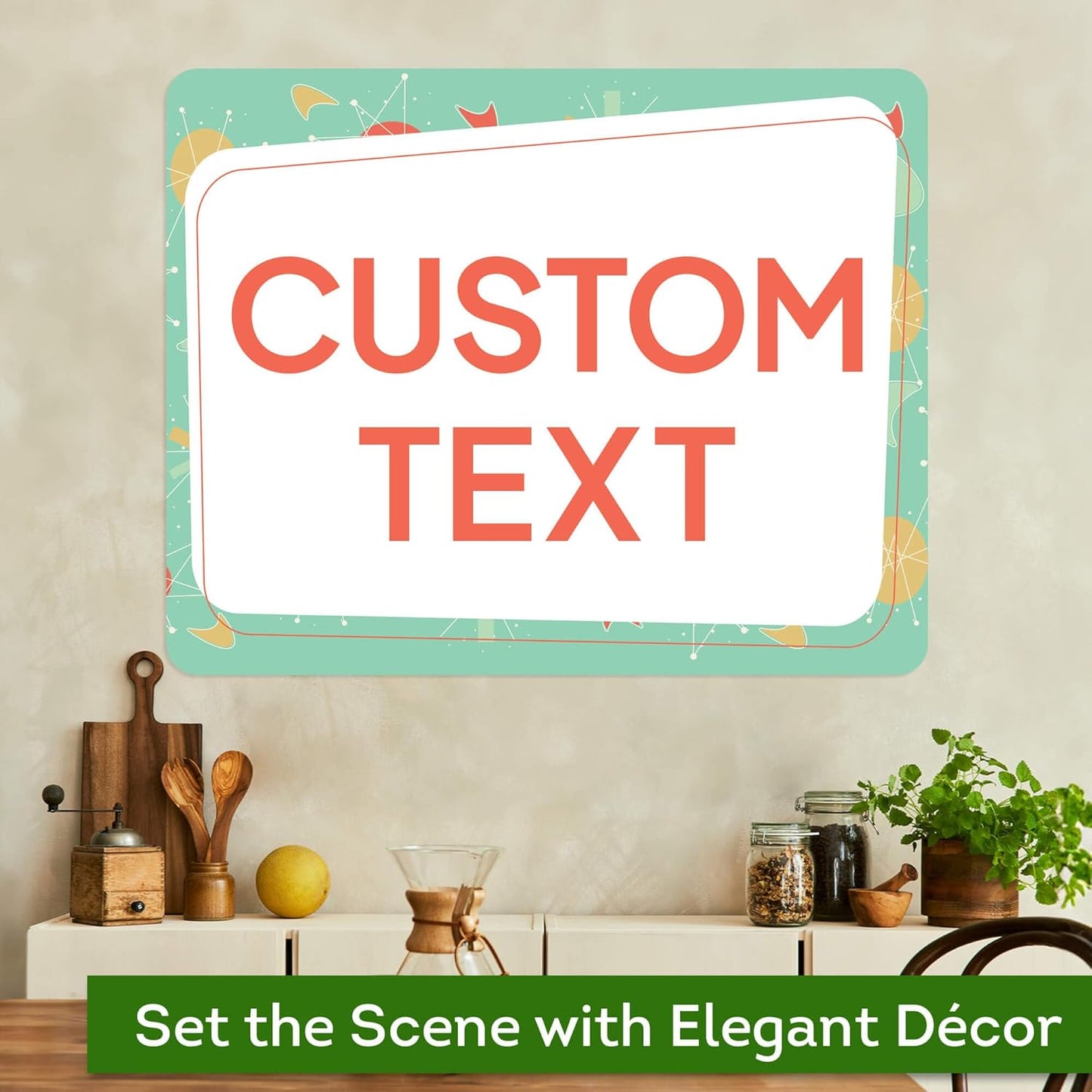 Custom Sign, Custom Street Sign, 11 Font Colors, 13 Font Styles, 4 Hole Options, 22 Sizes, 24x30 Inches, Rust Free DiBound, Fade Resistant, Made in USA by My Sign Center (Mid-Century Modern 2)