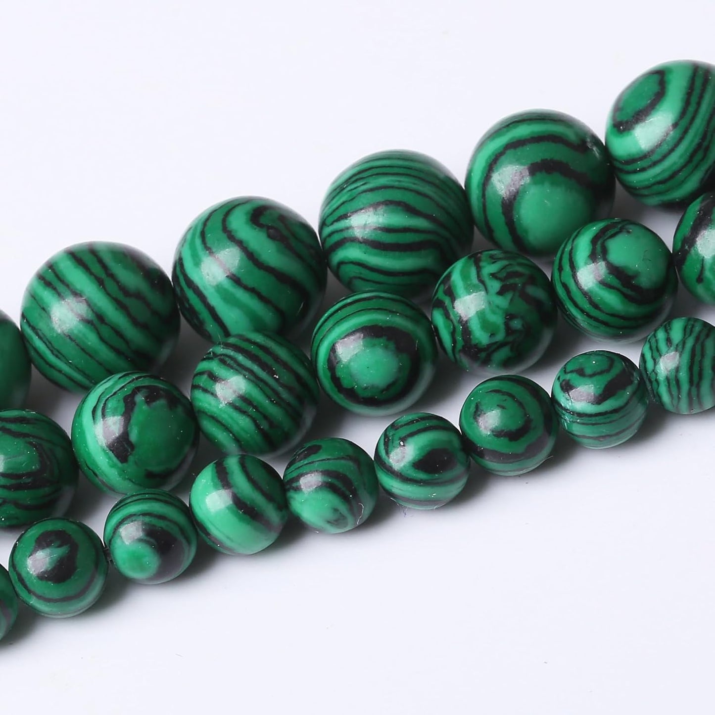 Turquoise Stone Beads Gemstone Round Crystal Energy Jade Beads Stone Beads for Jewelry Making DIY Bracelet Necklace Jewelry Making 1 Strand 15.5inch 60PCS 6MM