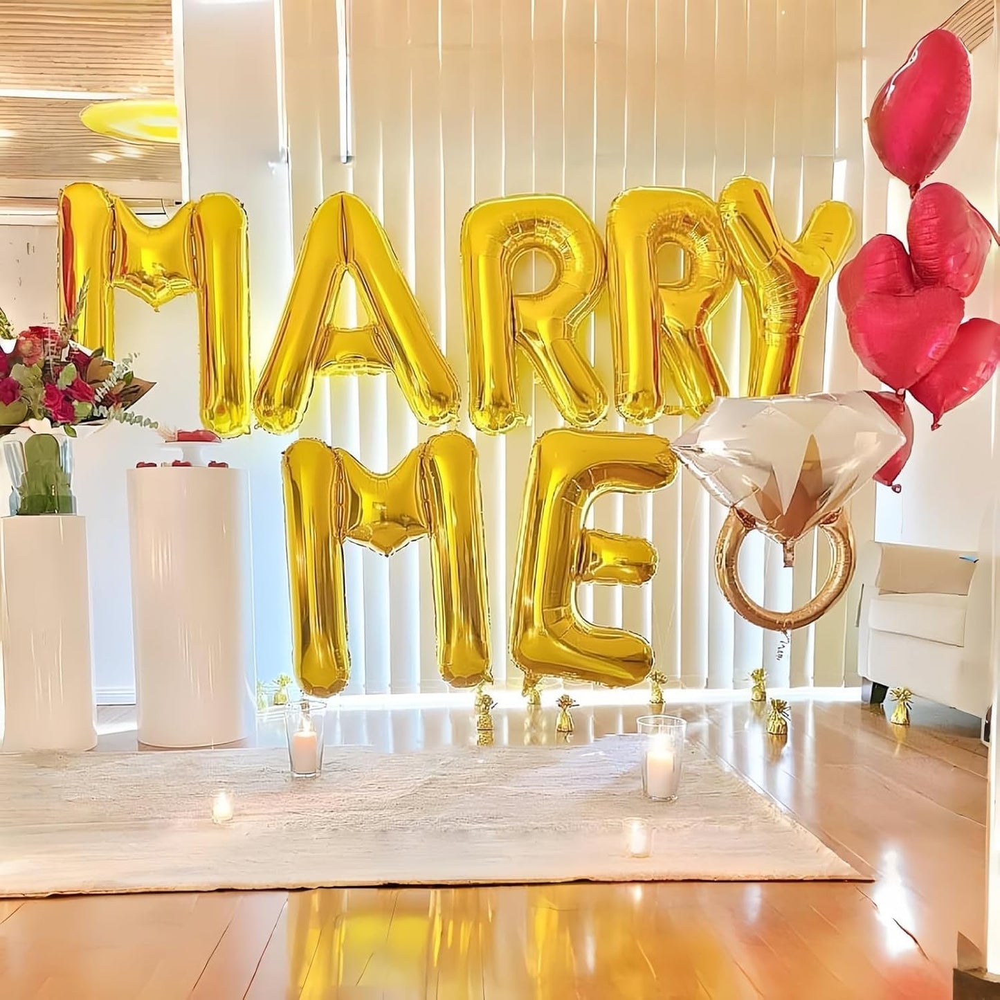 40 Inch Foil Letter Balloon, Big Alphabet R Word, Large Self Inflating Gold Decor for Custom Name, Helium Balloons for Women Birthday Party Anniversary Decoration Supplies