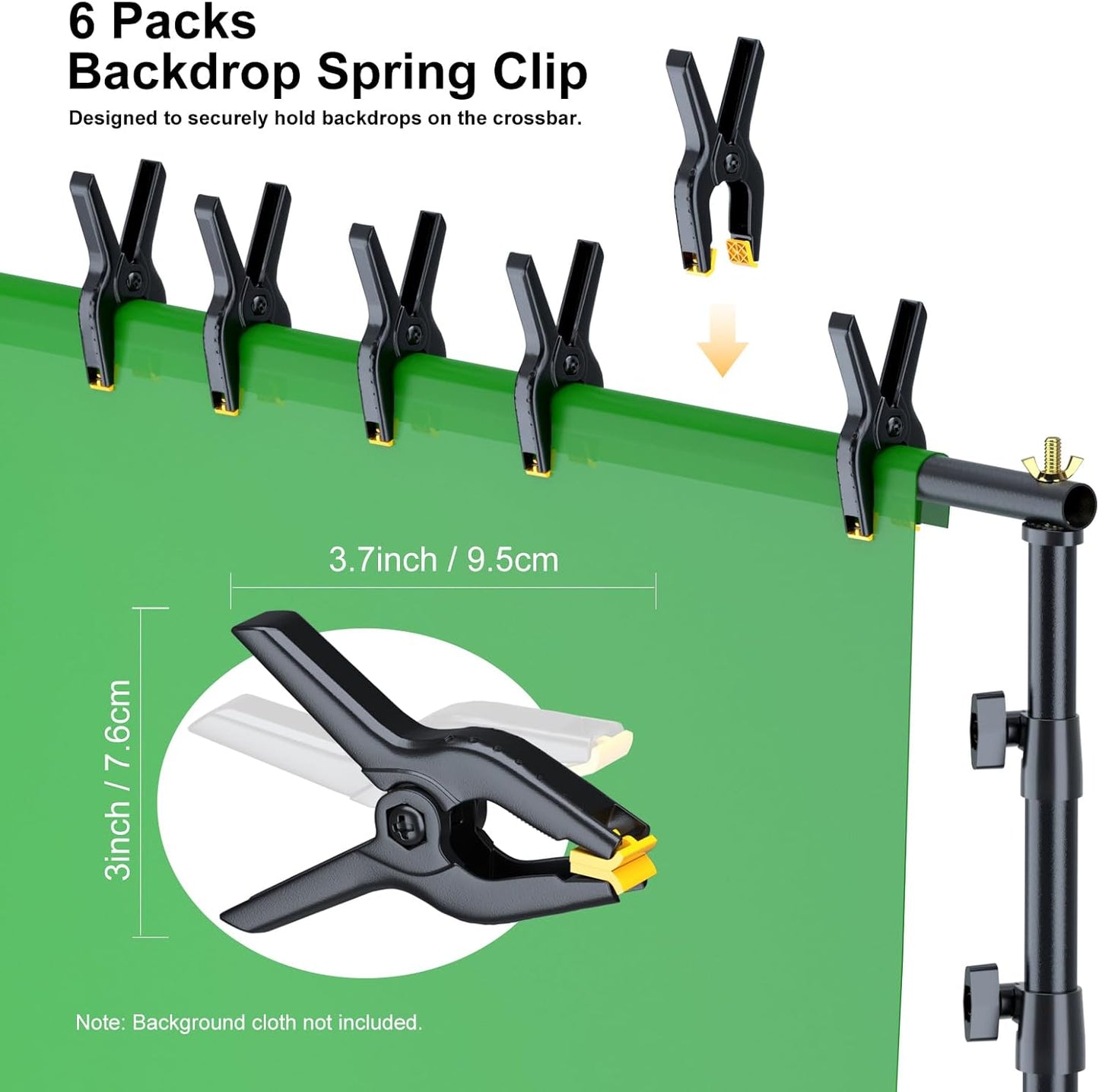 LINCO Backdrop Stand for Parties Kit 10x7 ft Adjustable Back Drop Photography Studio Photo Background Support System with Clamps, Sand Bag, Carrying Bag 4172