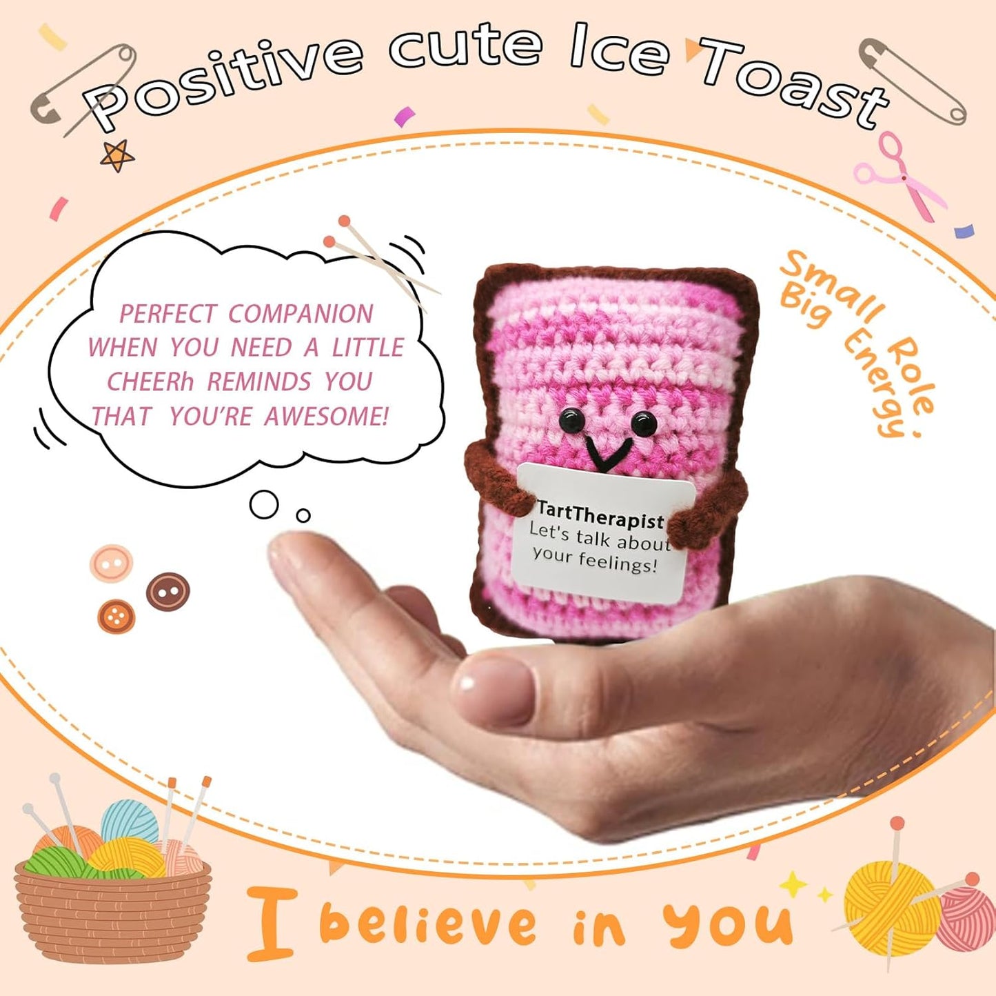 Funny Handmade Toast Gift-Unique Cute Presents for Women & Men,Emotional Cheer Support,Birthday Gifts for Her/Him,Friends,Coworkers,Family