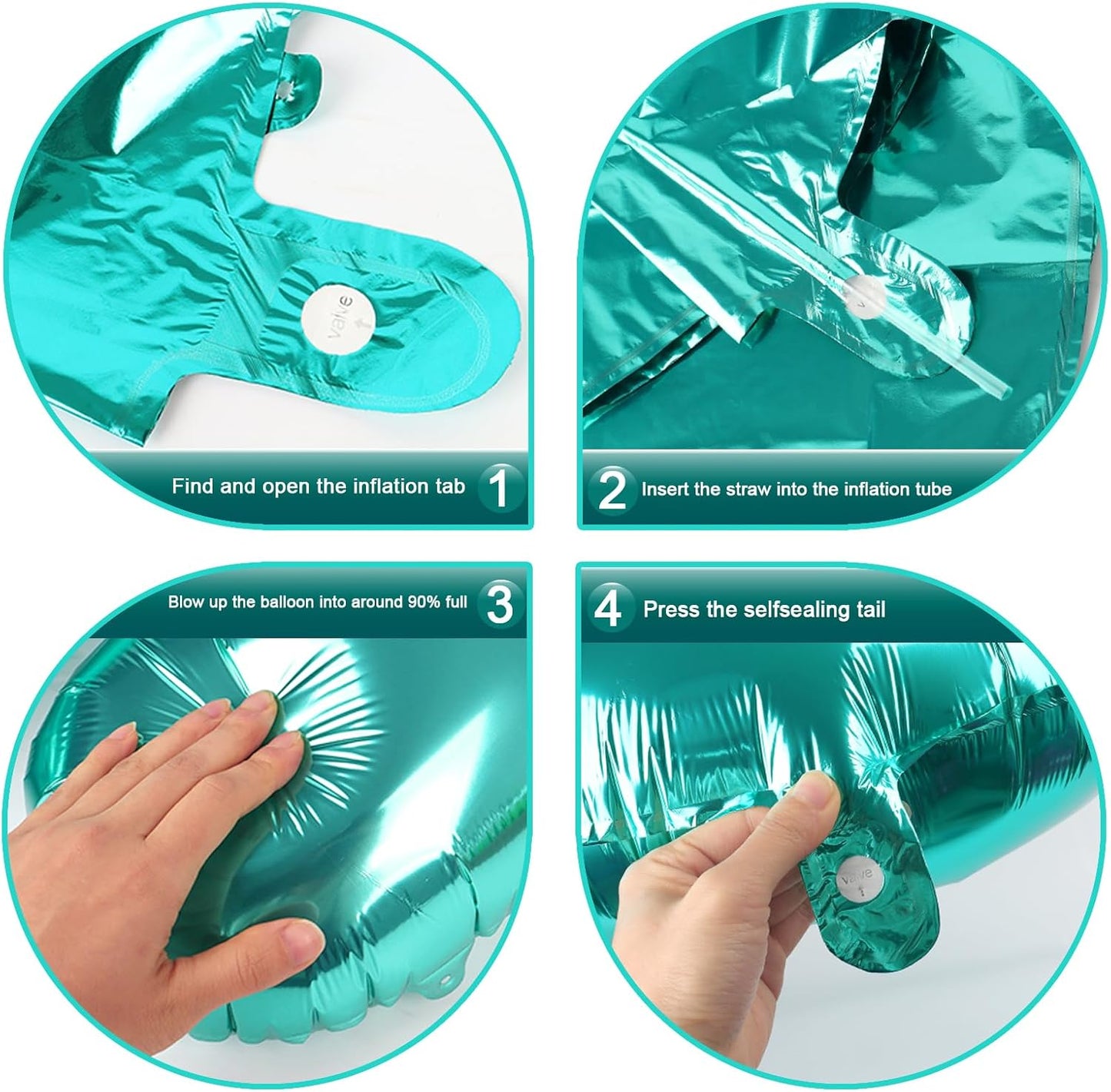 Teal Blue 40 Inch Mylar Foil Number 6 Balloon, Birthday Digital Balloons for 6 16 Boy Girl Party Decorations Supplies,Teal Blue Big Helium Balloon Numbers for 26 36 46 60 Men Women Anniversary