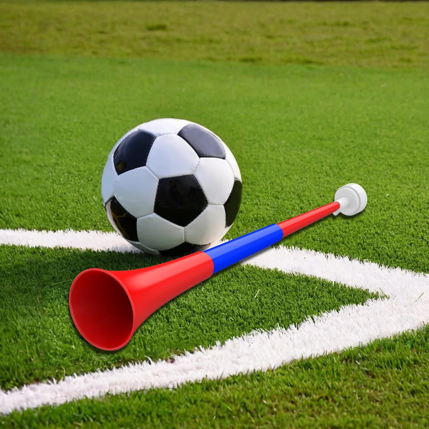 Collapsible Stadium Horn Noise Maker 24 Inch Vuvuzela Plastic Trumpet Horn Blow Horns Noisemakers for Sporting Events Graduation Games School Sports Party Supplies Favors Accessories