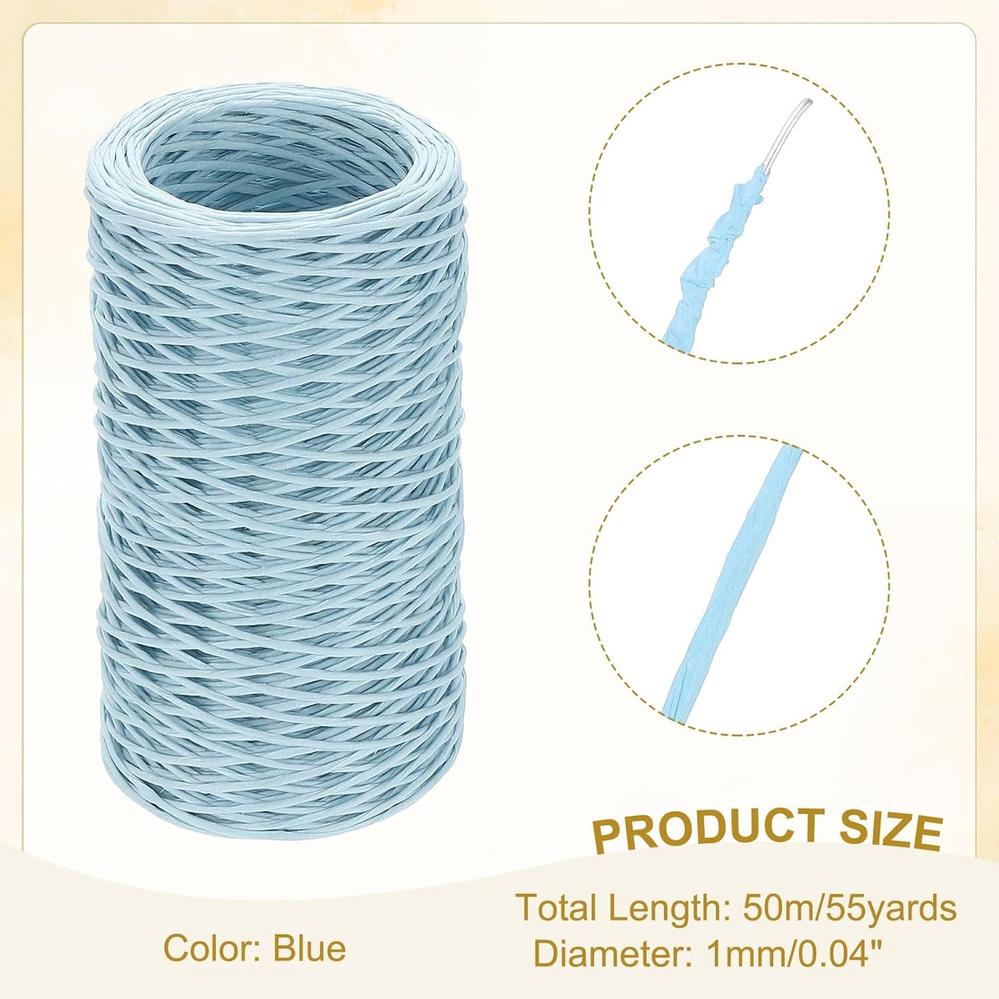 uxcell 164 Feet Floral Wire, 1mm Vine Bind Wire for DIY Crafts Flower Bouquet Christmas Wreaths Blue