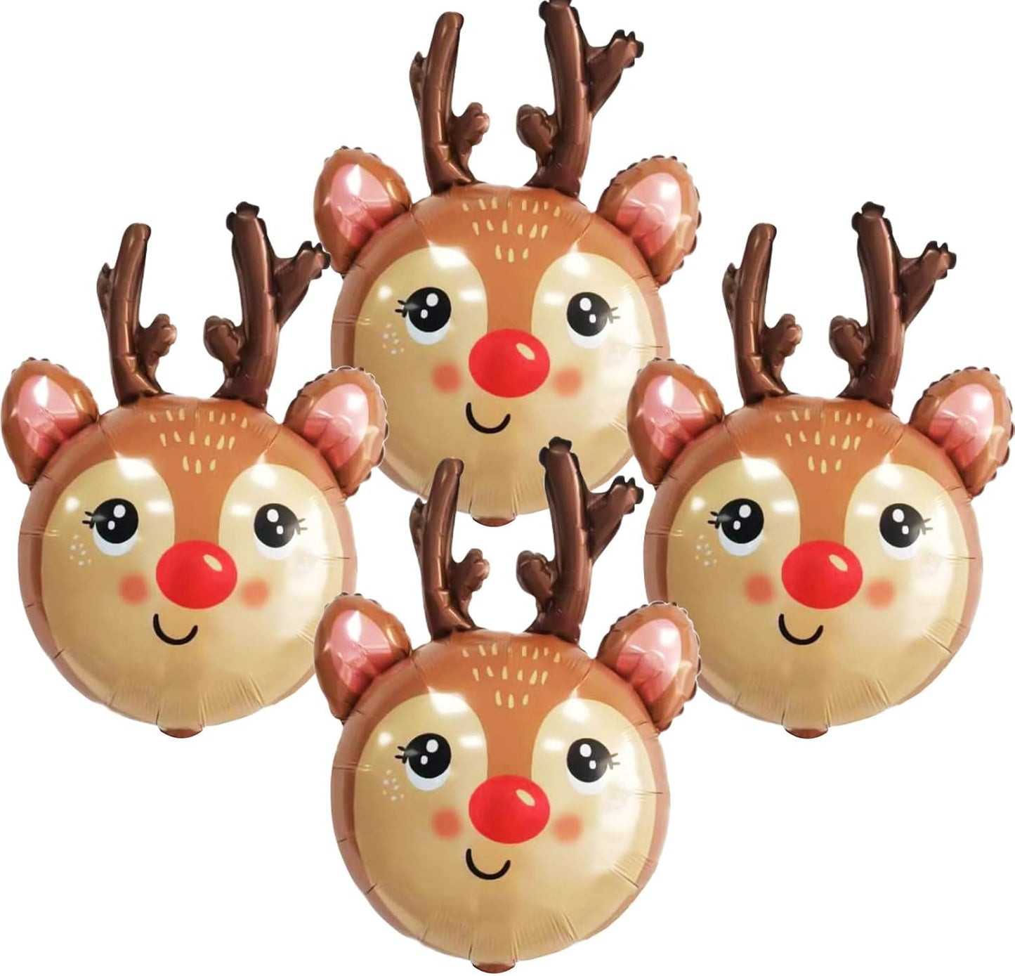Deer Balloon Christmas Balloons Decorations Reindeer Foil Balloons for Deer Themed Hunting Party Birthday Party Supplies 4 Pcs