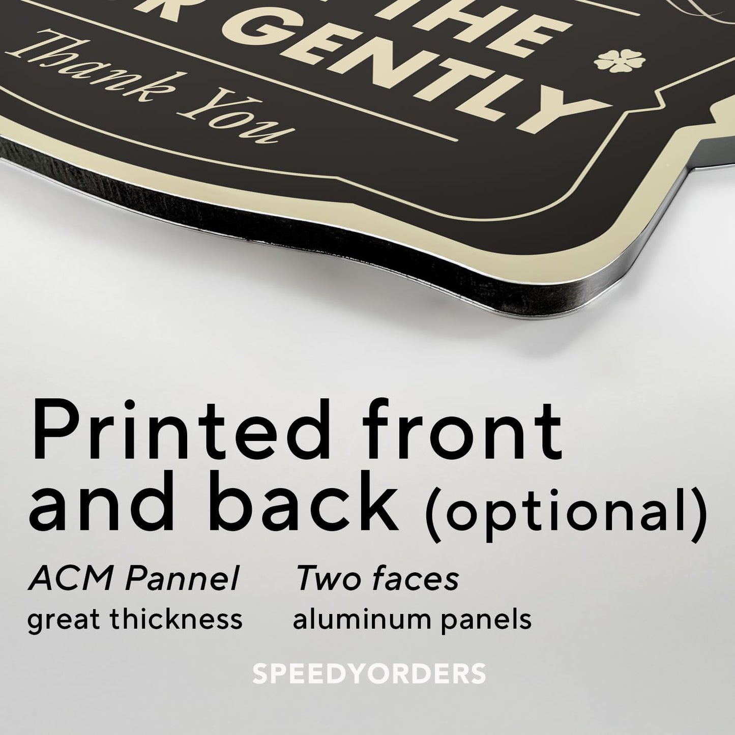 Custom Outdoor Decorative Metal Sign, Personalized Aluminum Sign, 14x10 In, Black Charcoal