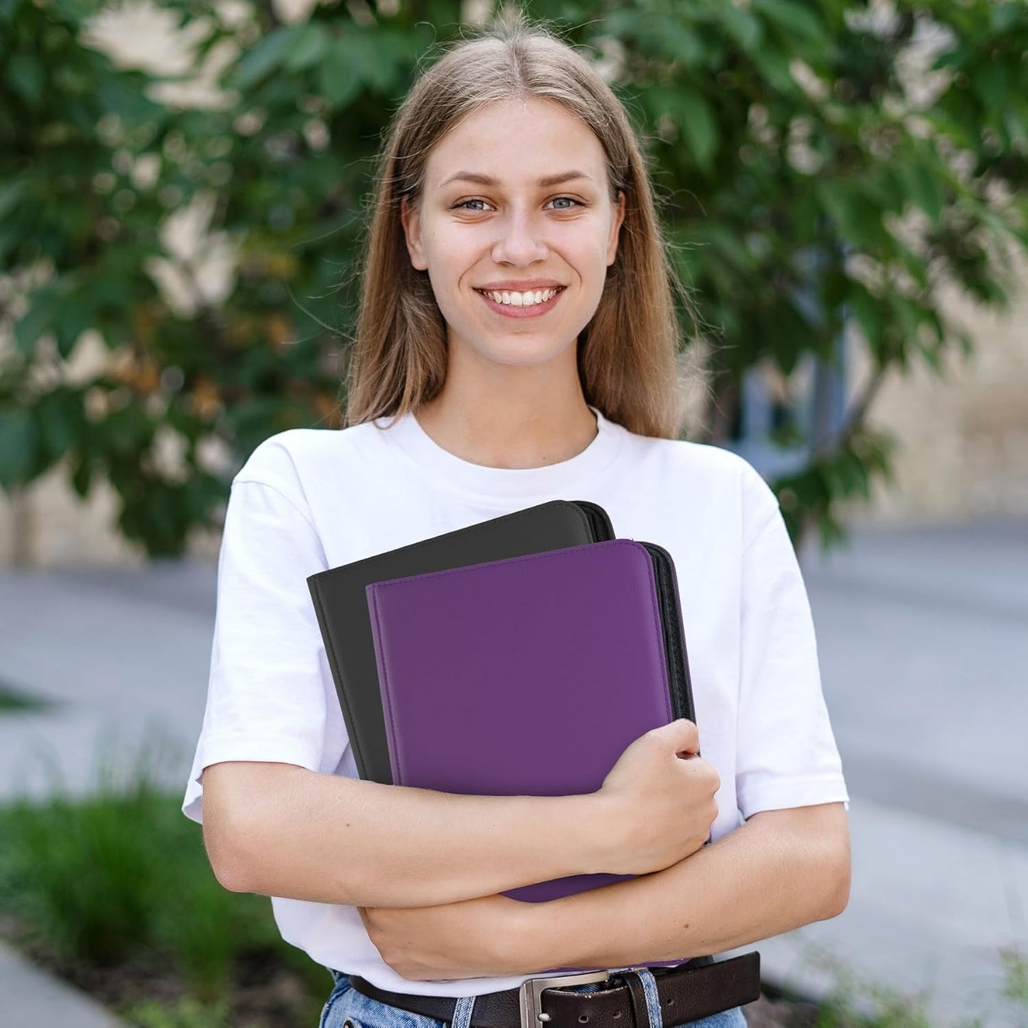 Card Binder 9 Pocket for 360 Cards - Premium Trading Card Binder with Sleeves Protection, Side Loading Card Collection Binder for TCG, MTG, YGO, One Piece Collectible Cards (Red)