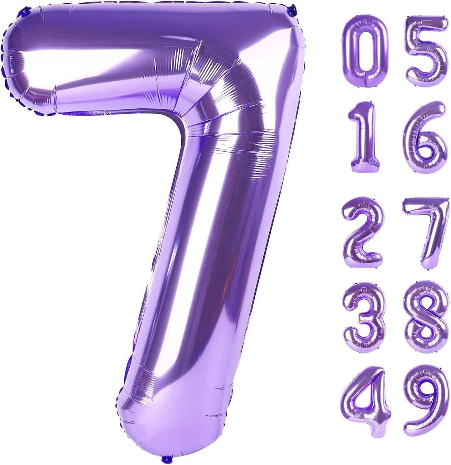 Purple Number 7 Balloon - 40 Inch, Birthday Party Decorations, Anniversary & Graduation Supplies