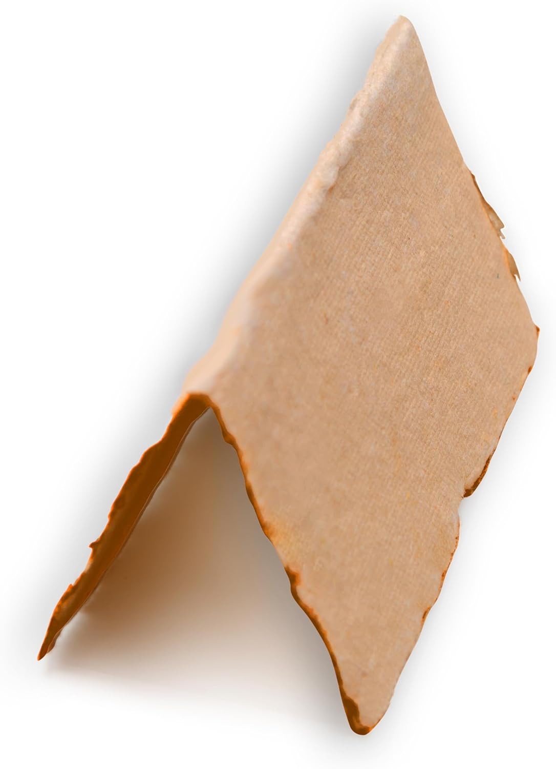 Wanderings Vintage Handmade Deckle Edge Folded Paper – Folded to 3.5"x2" – 150 GSM - 50-Pack – Textured Cotton Paper – Ideal for Place Cards, Blank Name Cards, Table Settings, Gift Tags, Love Notes