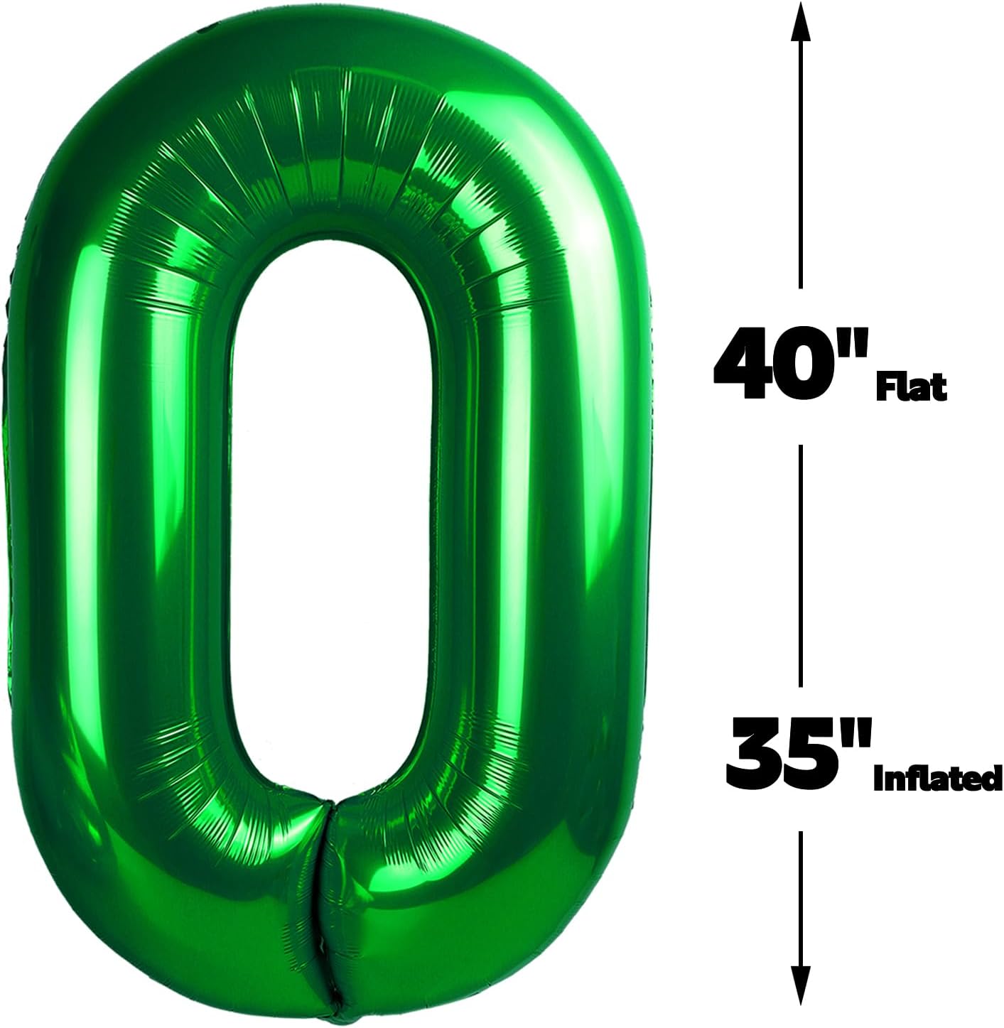 Green 40 Inch 20 Number Balloons, 20 Decorations for 20 Birthday, Foil Giant Birthday Graduations Anniversary Party Balloons