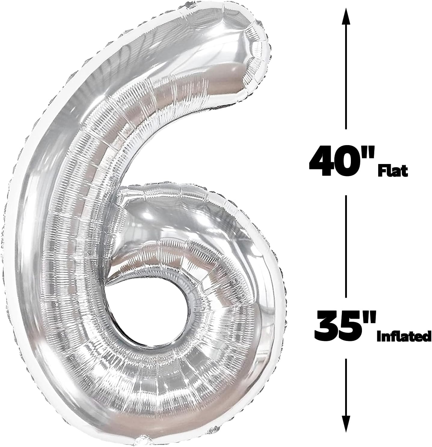 40 Inch Silver Mylar Foil Number 26 Birthday Balloon, Digital Balloons for 26 Boy Girl Party Decorations Supplies, Big Helium Balloon Numbers for 26 Men Women Anniversary