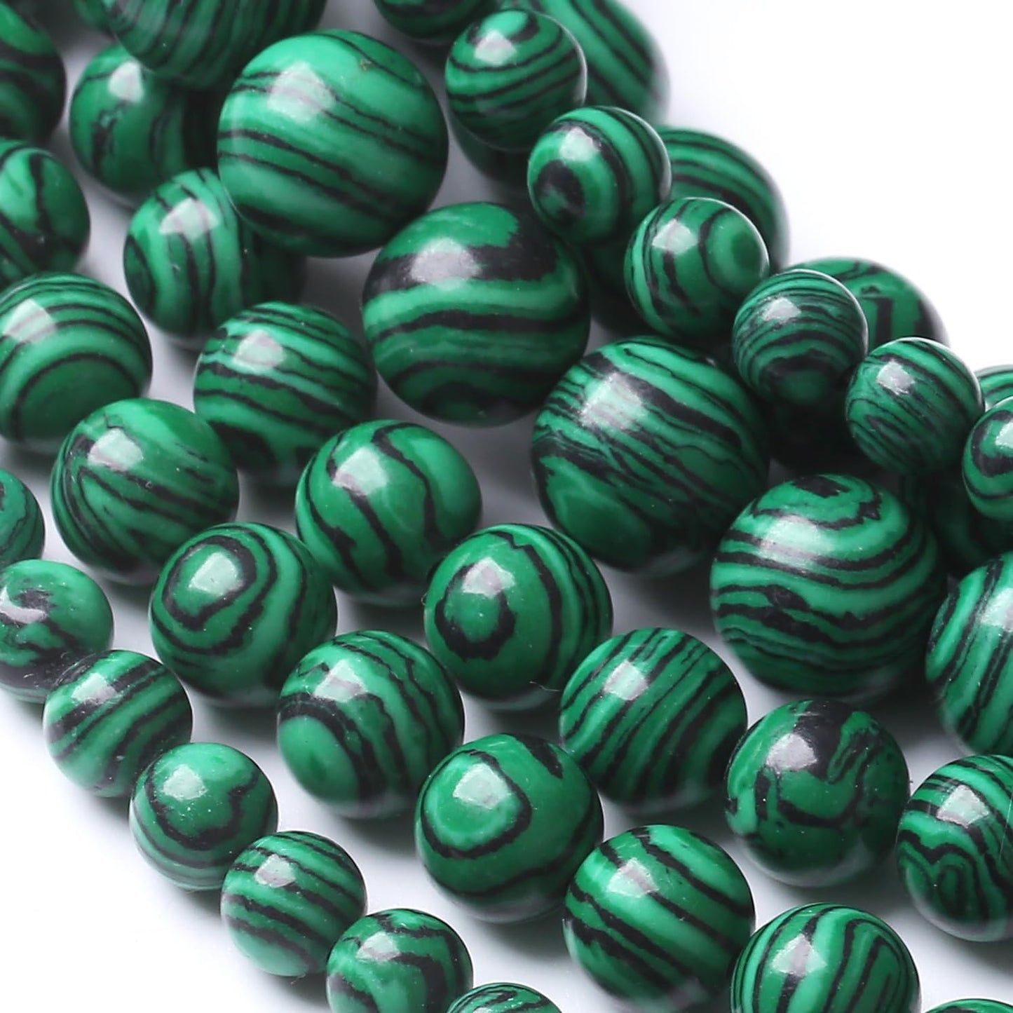 Turquoise Stone Beads Gemstone Round Crystal Energy Jade Beads Stone Beads for Jewelry Making DIY Bracelet Necklace Jewelry Making 1 Strand 15.5inch 35PCS 10MM