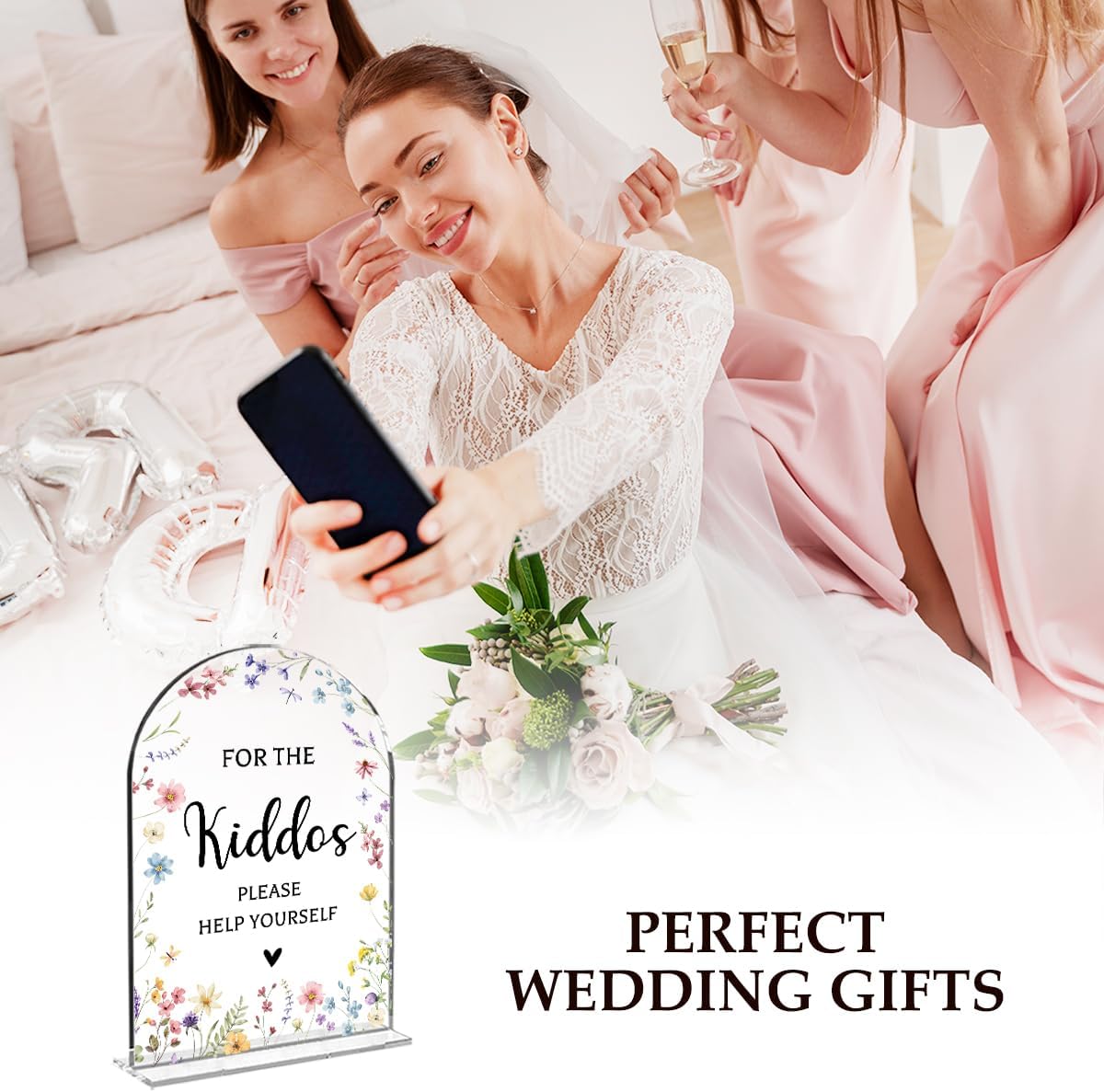 Wedding Sign，For The Kiddos Wedding Sign, Weddings Supplies 5x7 Inch, Kids Wedding Activities Acrylic Plaque, Please Help Yourself Sign, Wedding Signs for Ceremony And Reception decorative-signs184