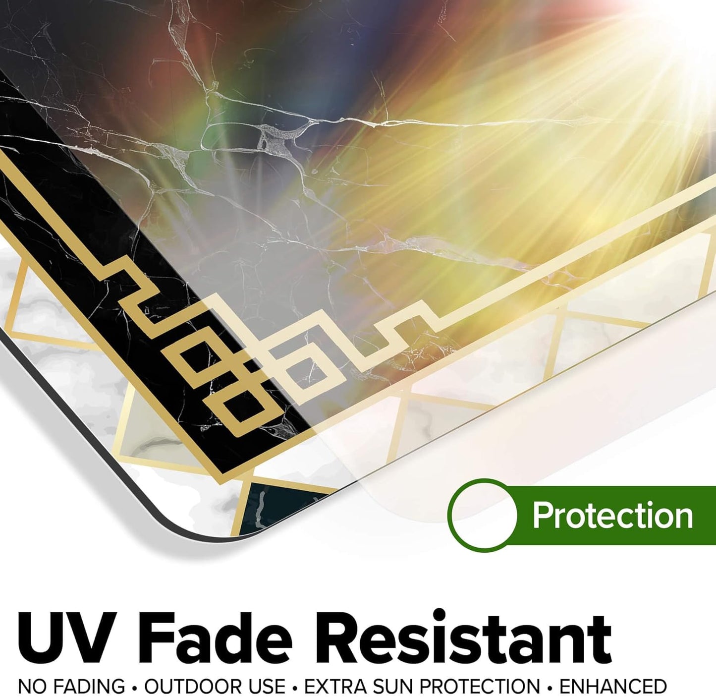 Custom Sign, Custom Street Sign, 11 Font Colors, 13 Font Styles, 4 Hole Options, 22 Sizes, 18x24 Inches, Rust Free DiBound, Fade Resistant, Made in USA by My Sign Center (Marble Tile)