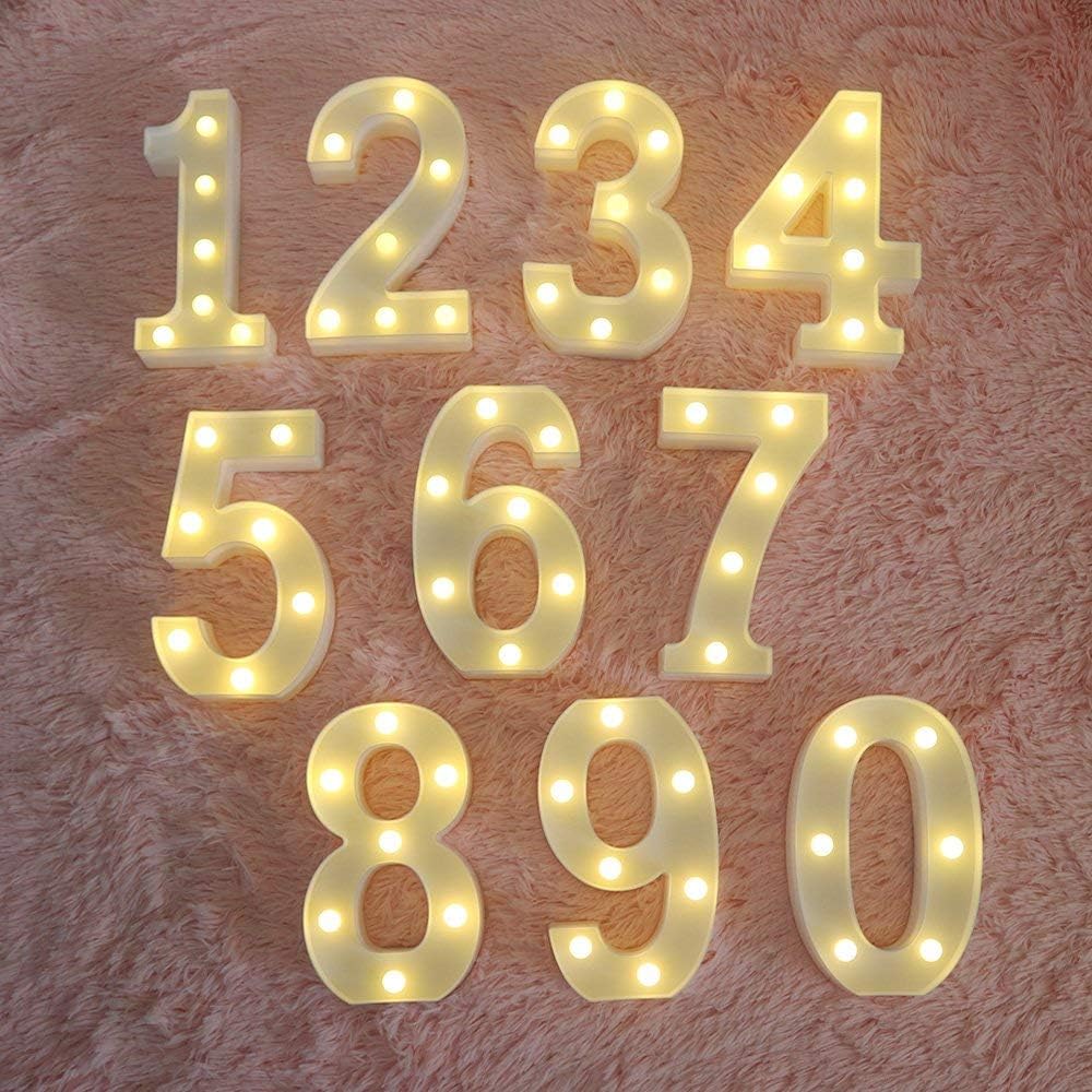 MUMUXI Marquee Light Up Letters | Large Light Up Numbers | Battery Powered and Bright with Every Letter of The Alphabet | for Wedding, Birthday, Party, Celebration, Christmas or Home Decoration (3)