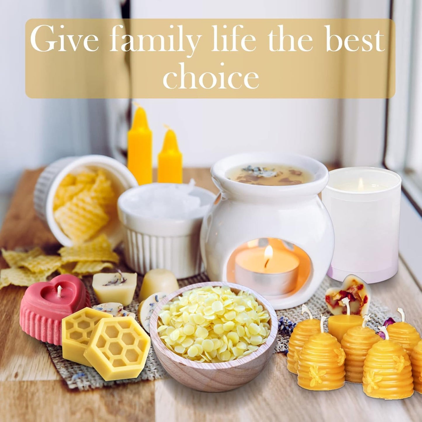 5-lb Pure White Beeswax pellets - for Candles in All Shapes and Sizes, Beeswax Balm, Lip Balm, soap Making Supplies,Craft Projects DIY (80 oz).