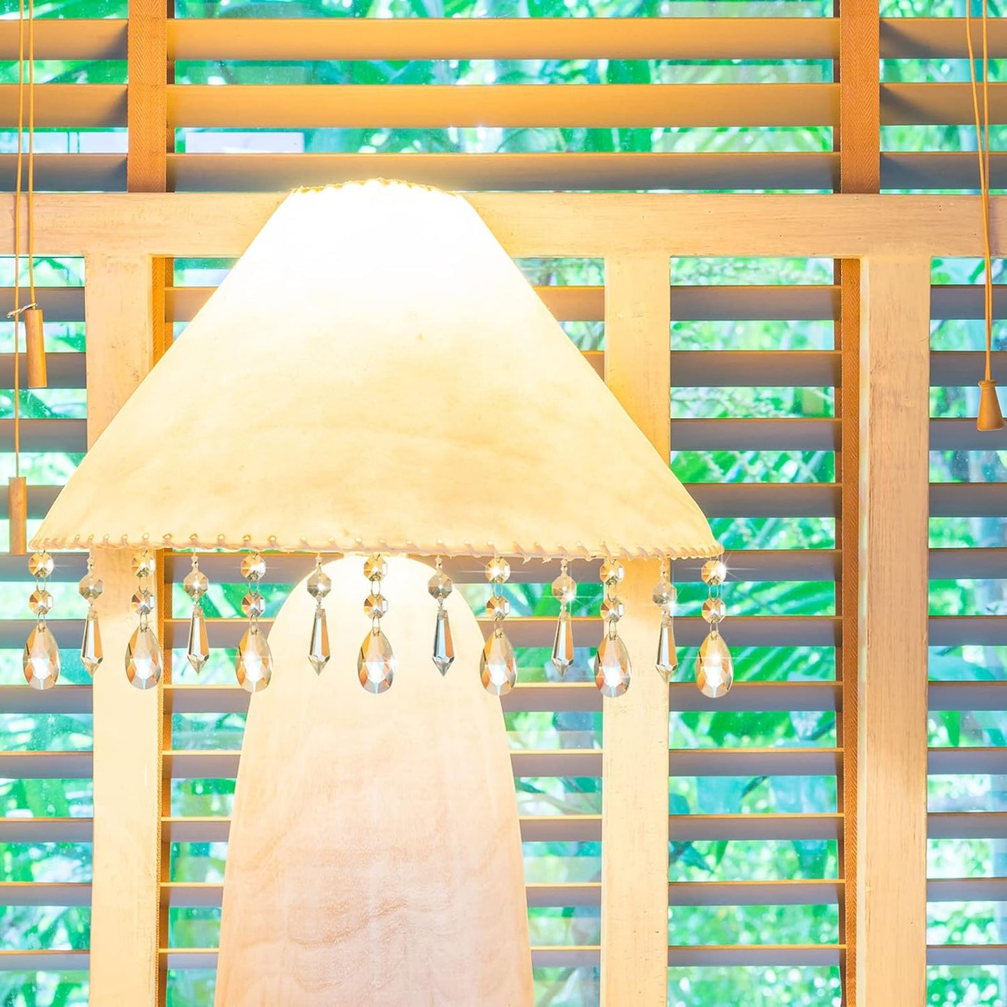 48 Pcs Chandelier Crystal Replacement 38 mm Teardrop & Icicle Crystal Prisms Hanging Gems Parts for Lamps and Chandeliers Suncatcher Christmas Tree Windows Home Decor (Clear)