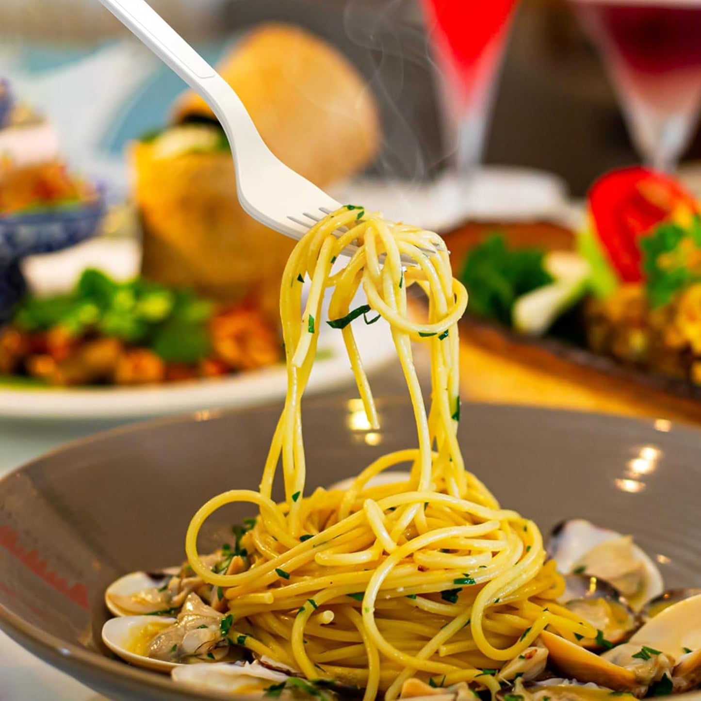 360 Count Extra Heavy Duty White Plastic Forks Disposable, BPA-Free, Heat Resistant, Solid and Durable Disposable Forks Bulk, Premium Plastic Forks heavy duty for Party Supply