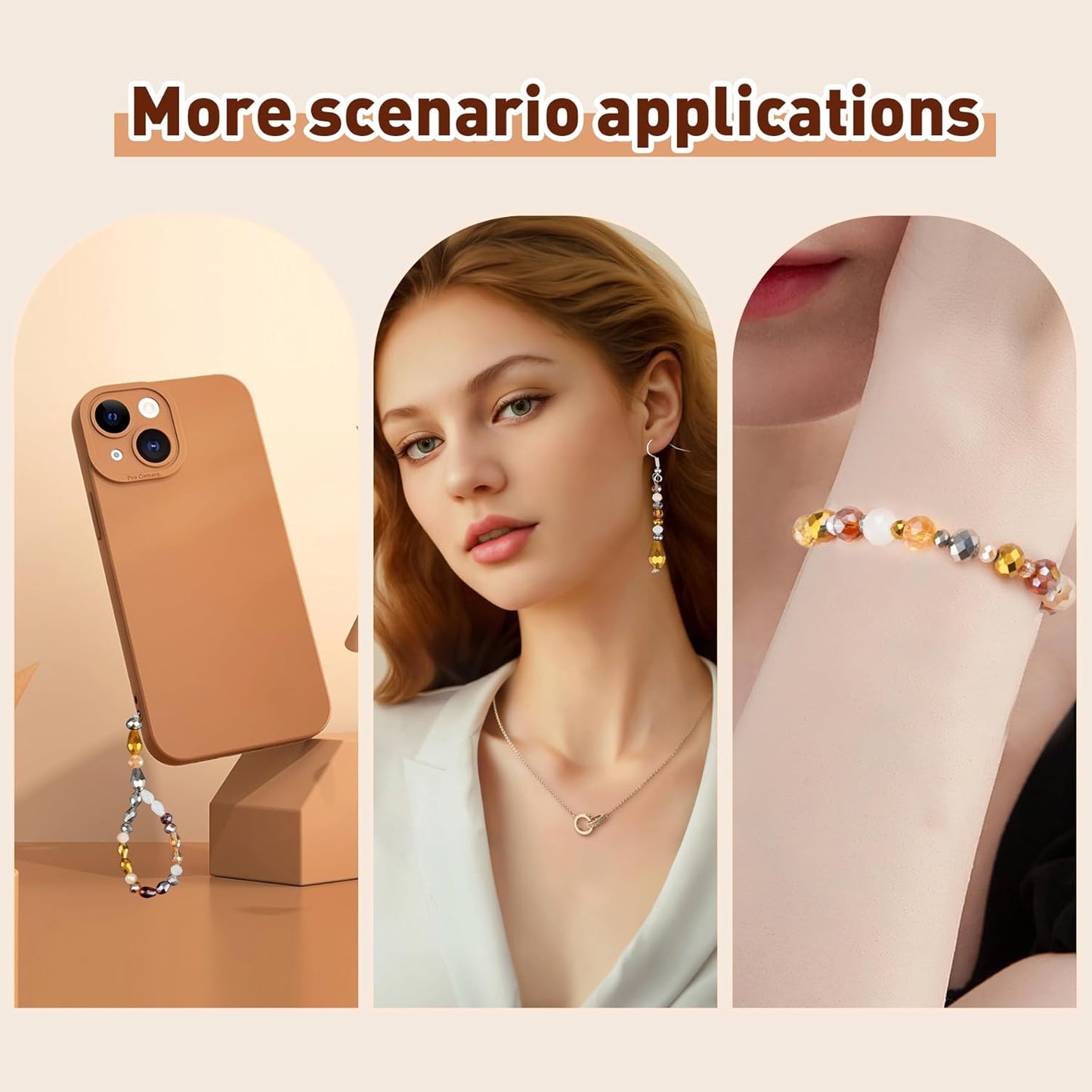 Glass Beads for Jewelry Making -800PCS Brown Crystal Beads for Bracelet Making Kit, Assorted Round Rondelle Gemstone Beads for DIY Crafts,Friendship Bracelets（Brown）