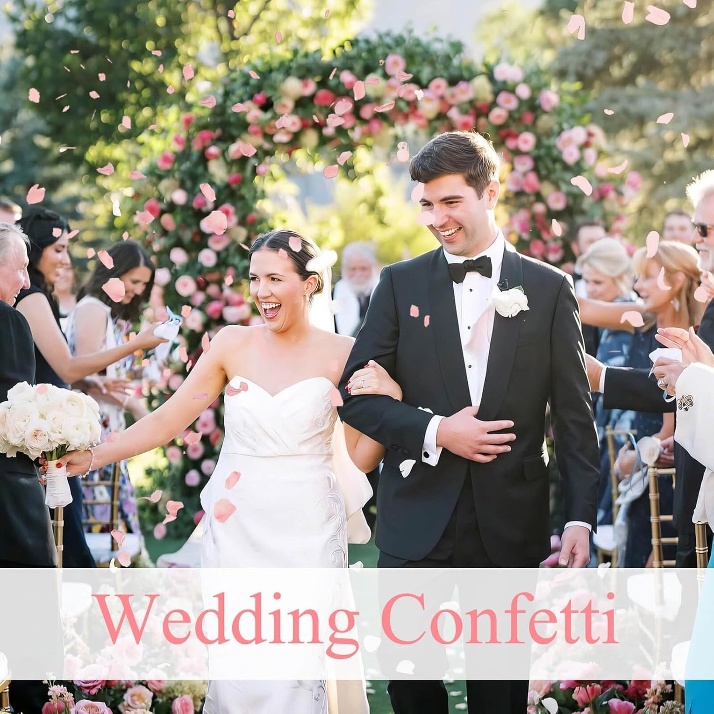 200Pcs Dried Real Pink Rose Petals, Preserved Flower Petals 1.75oz for Gifts Wedding Party Decor, Flower Girl, Dinner Table Centerpieces, Bridal Shower, Confetti