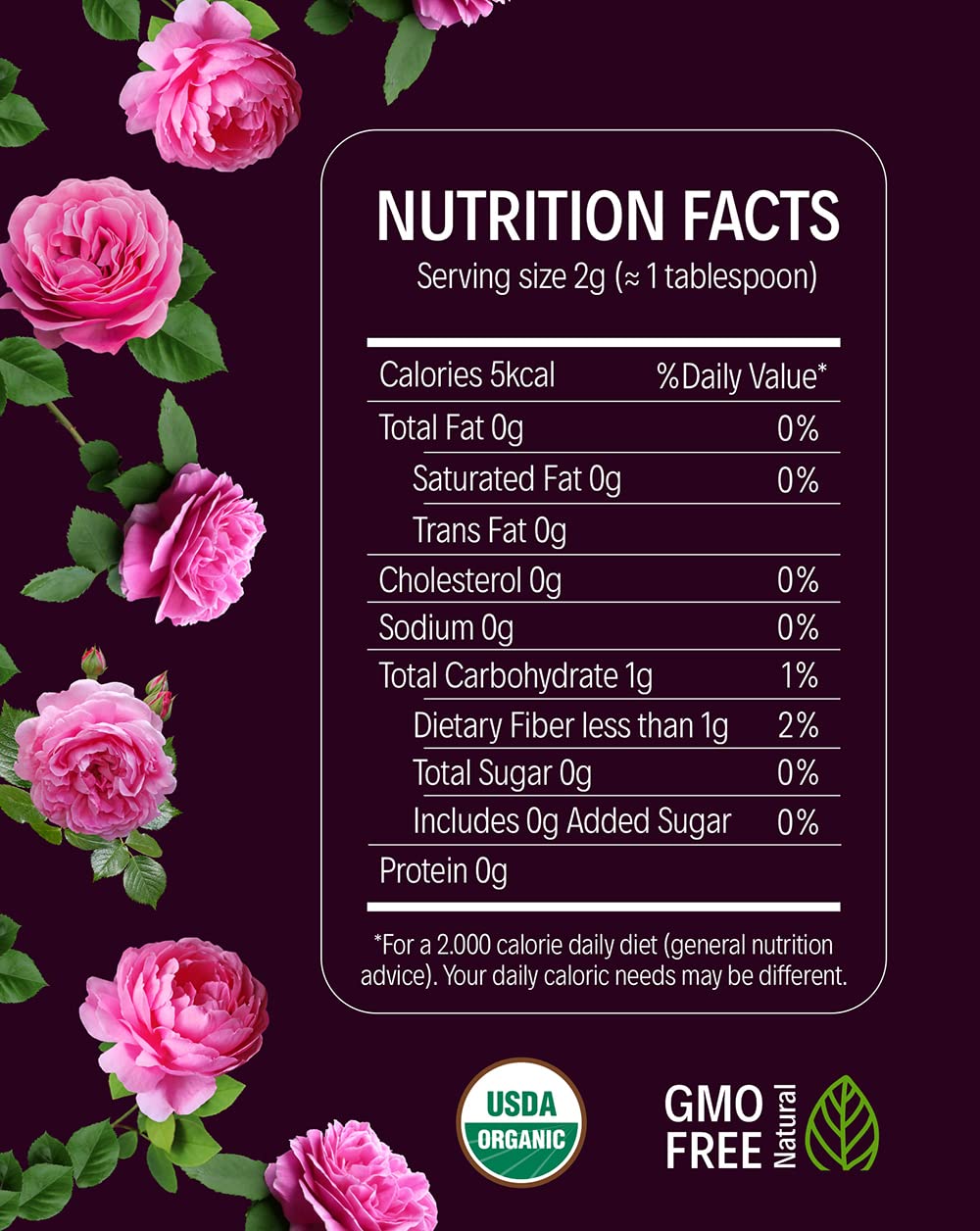 Infini Vita Dried Rose Petals 14g (0.5oz) - Edible Red Rose Tea - Dried Flowers for Cake Decorating, Drinks, Candle, and Soap Making (0.5oz)