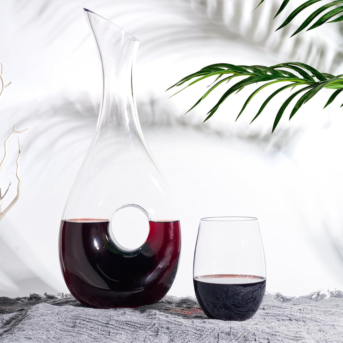 FOCUSLINE 20 Pack 16 Oz Plastic Wine Glasses, Stemless Plastic Wine Cups Heavy Duty, Unbreakable Disposable Wine Glasses for Wedding or Party