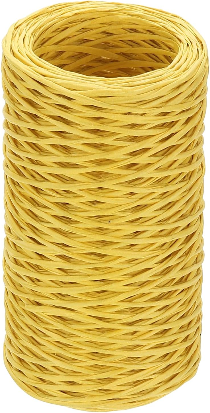 uxcell 164 Feet Floral Wire, 1mm Vine Bind Wire for DIY Crafts Flower Bouquet Christmas Wreaths Yellow