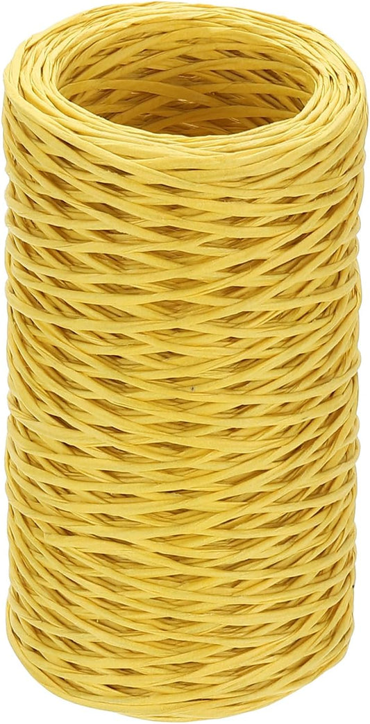 uxcell 164 Feet Floral Wire, 1mm Vine Bind Wire for DIY Crafts Flower Bouquet Christmas Wreaths Yellow