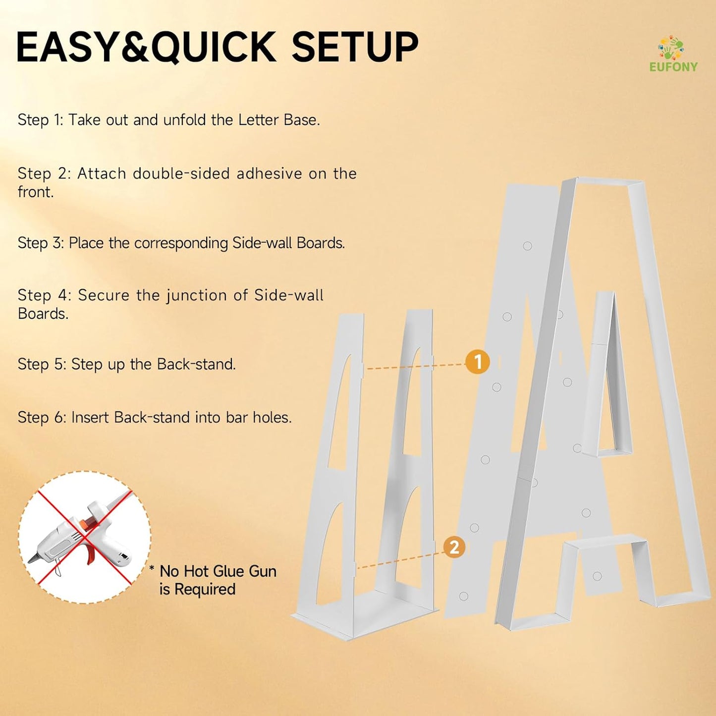 eufony Marquee Letters 4 Feet Tall, 4 FT Marquee Light Up Letters, Giant Light Up Letters 4FT for Birthday Party Baby Shower Gender Reveal Graduation Decorations, Letter O with LED Lights DIY Kit