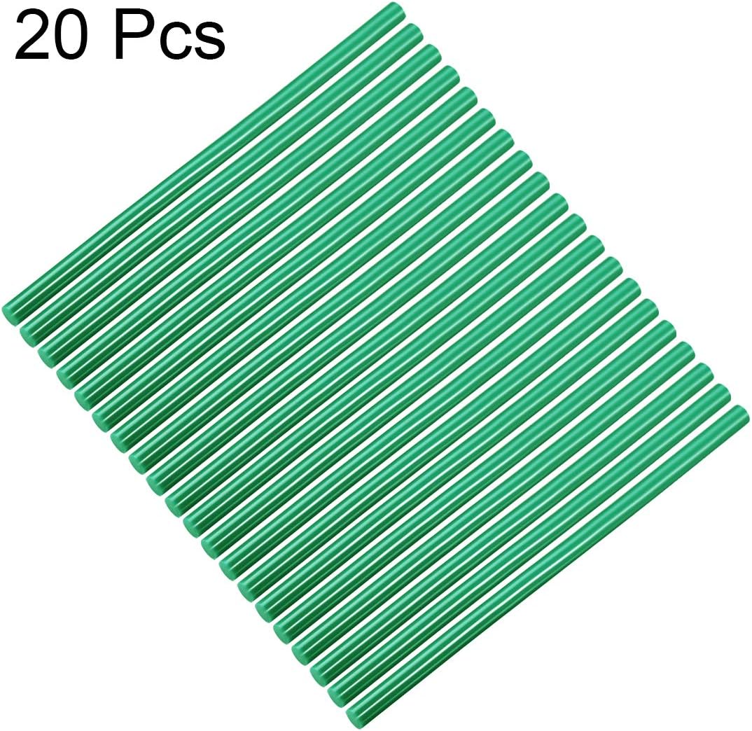 uxcell 20pcs Hot Glue Sticks for Glue Gun 7/16-inch x 10-inch Mini Hot Melt Adhesive Glue Stick Dark Green