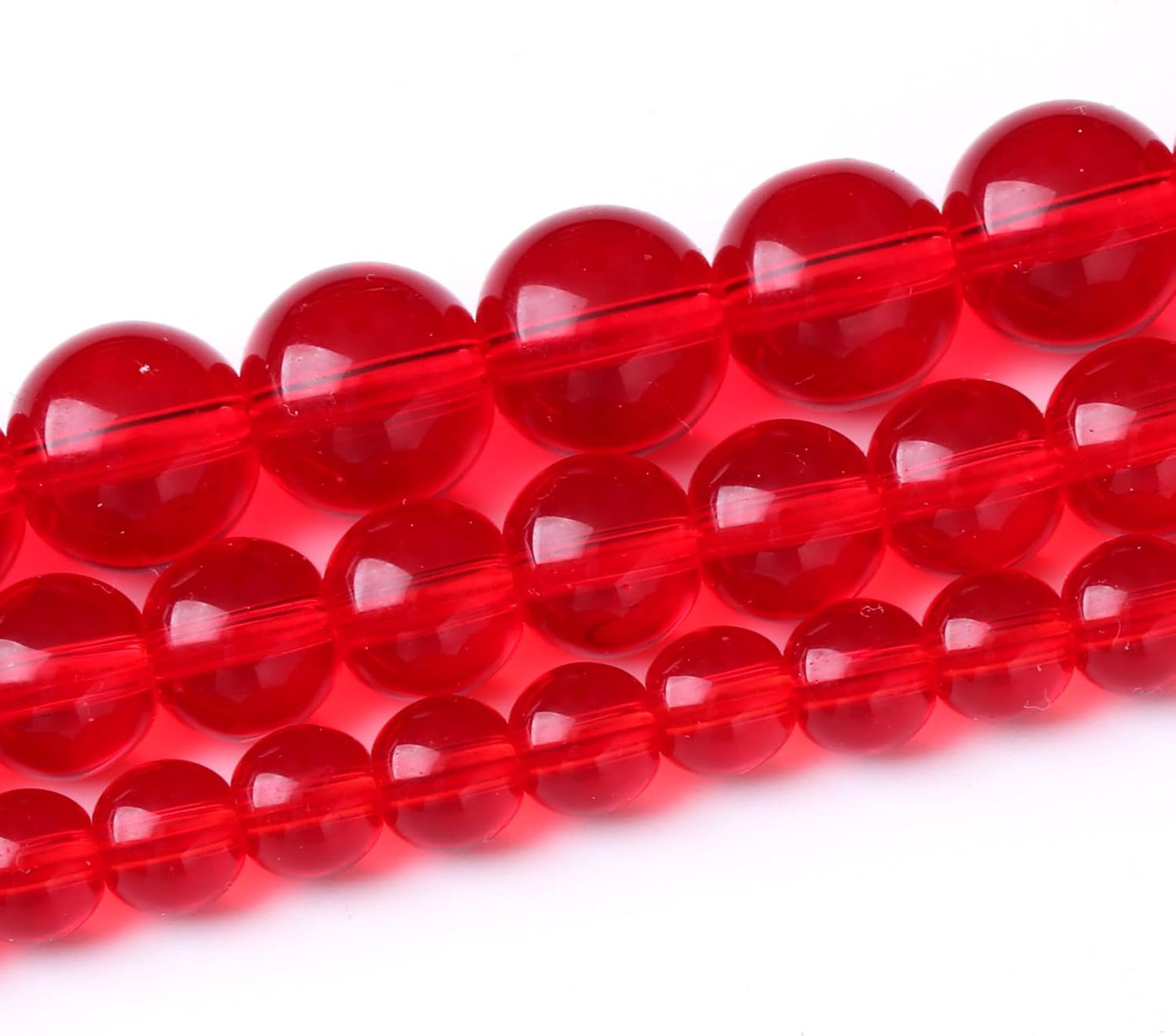 Red Glass Stone Beads Gemstone Round Crystal Energy Jade Beads Stone Beads for Jewelry Making DIY Bracelet Necklace Jewelry Making 1 Strand 15.5inch 31PCS 12MM