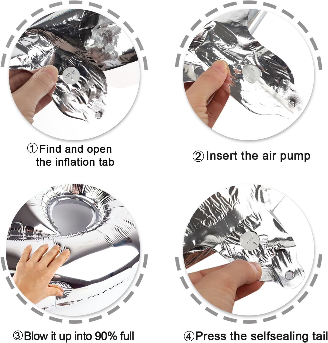 40 Inch Silver 3 Large Number Balloon, 3 13 23 30 33 36 Silver Birthday Party Decorations, Number Three Foil Balloons for Anniversary Party Graduations Celebration Supplies