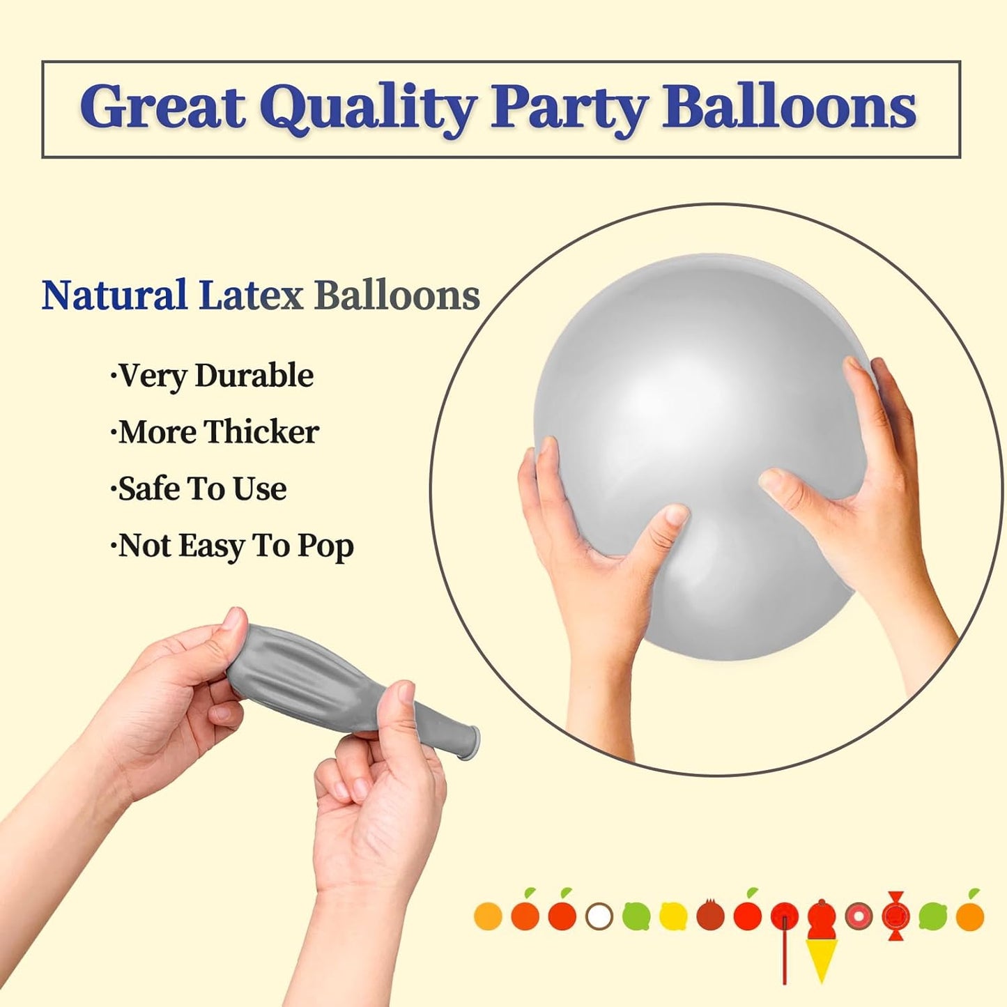 110pcs Grey Balloon 12 inch, Grey Latex Balloons for Birthday Party Baby Shower Wedding(with 2 Ribbons).