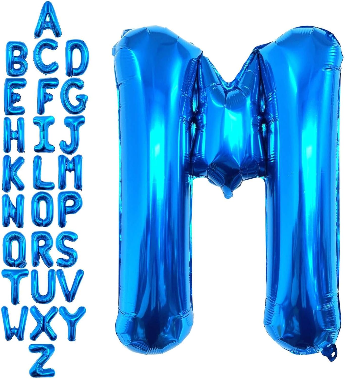 40 Inch Blue Letter M Balloons, DIY Phrase Foil Alphabet Letter M Balloons DIY Word M Banner for Birthday Anniversary Celebration Graduation Party Supplies Decoration