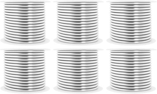 Mandala Crafts 10 Gauge Anodized Aluminum Craft Wire for Jewelry Making - 120 FT Colored Flexible Silver Combo Wire - Bendable for Bonsai Armature Crafting Sculpting