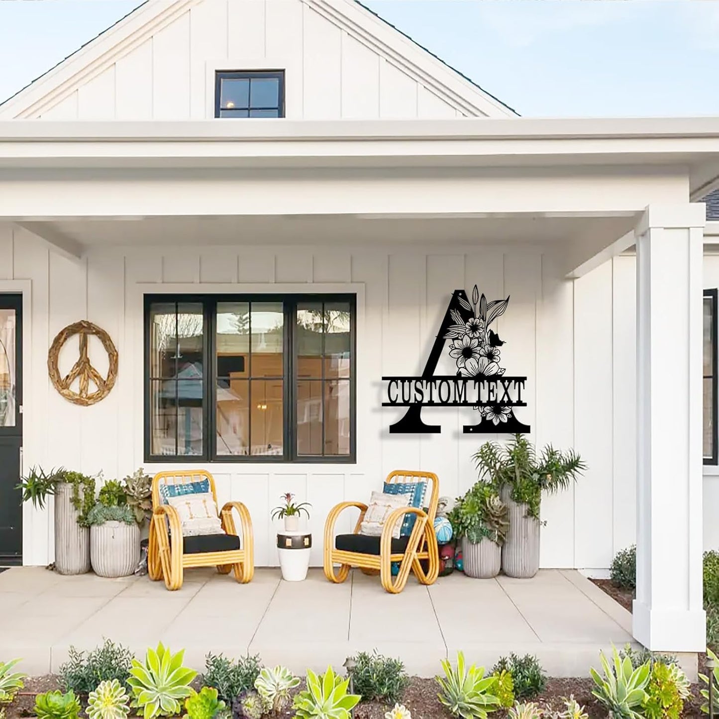 Custom Metal Name Sign, Personalized Family Last Name Signs for Home, Split Letter Monogram Wall Art Decor, Customized Metal Signs for Outdoor, Personalized Wedding Housewarming Gift