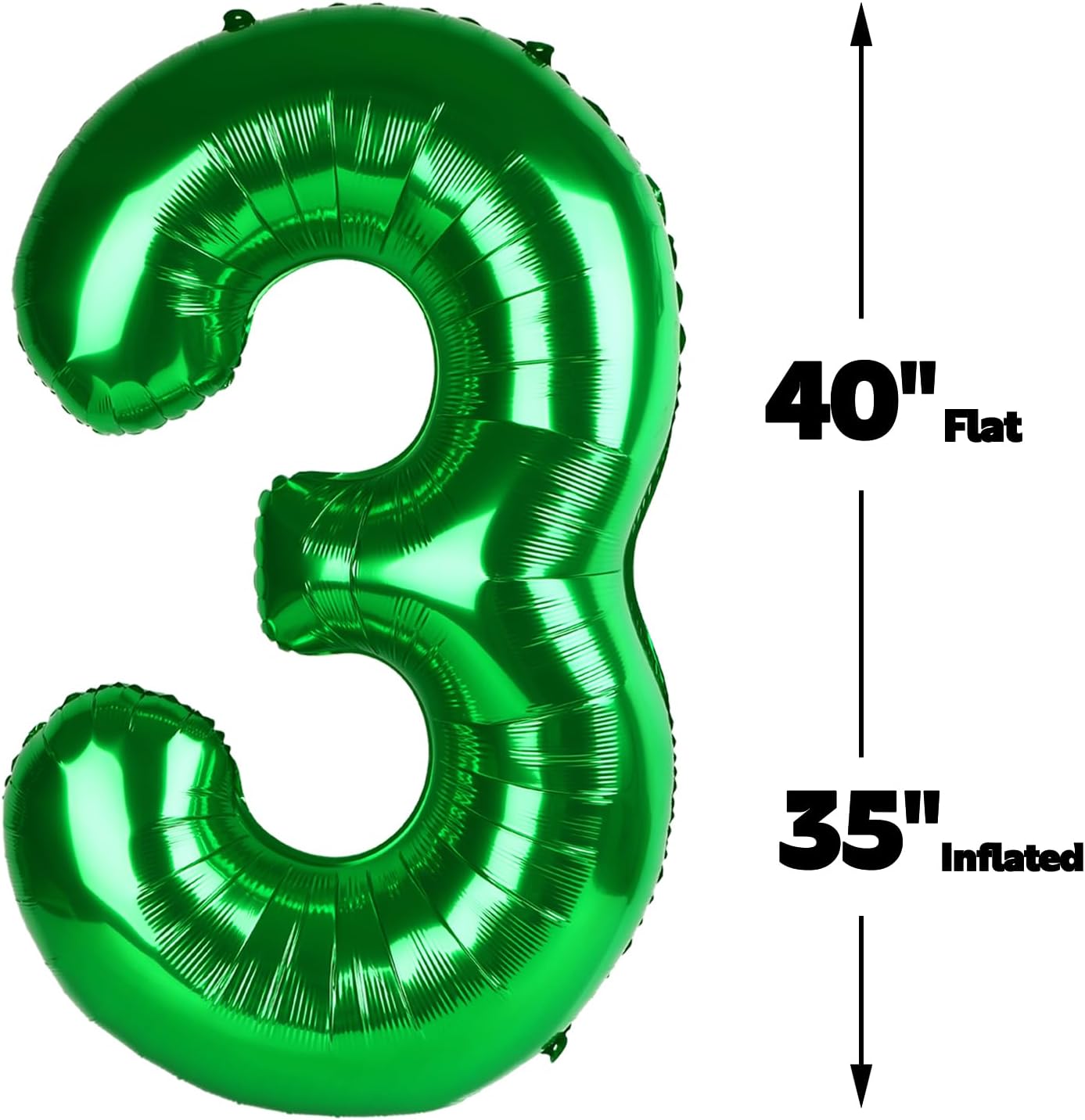 Green 40 Inch 30 Number Balloons, Balloon Decorations for 30 Birthday, Foil Giant 30 Birthday Graduations Anniversary Party