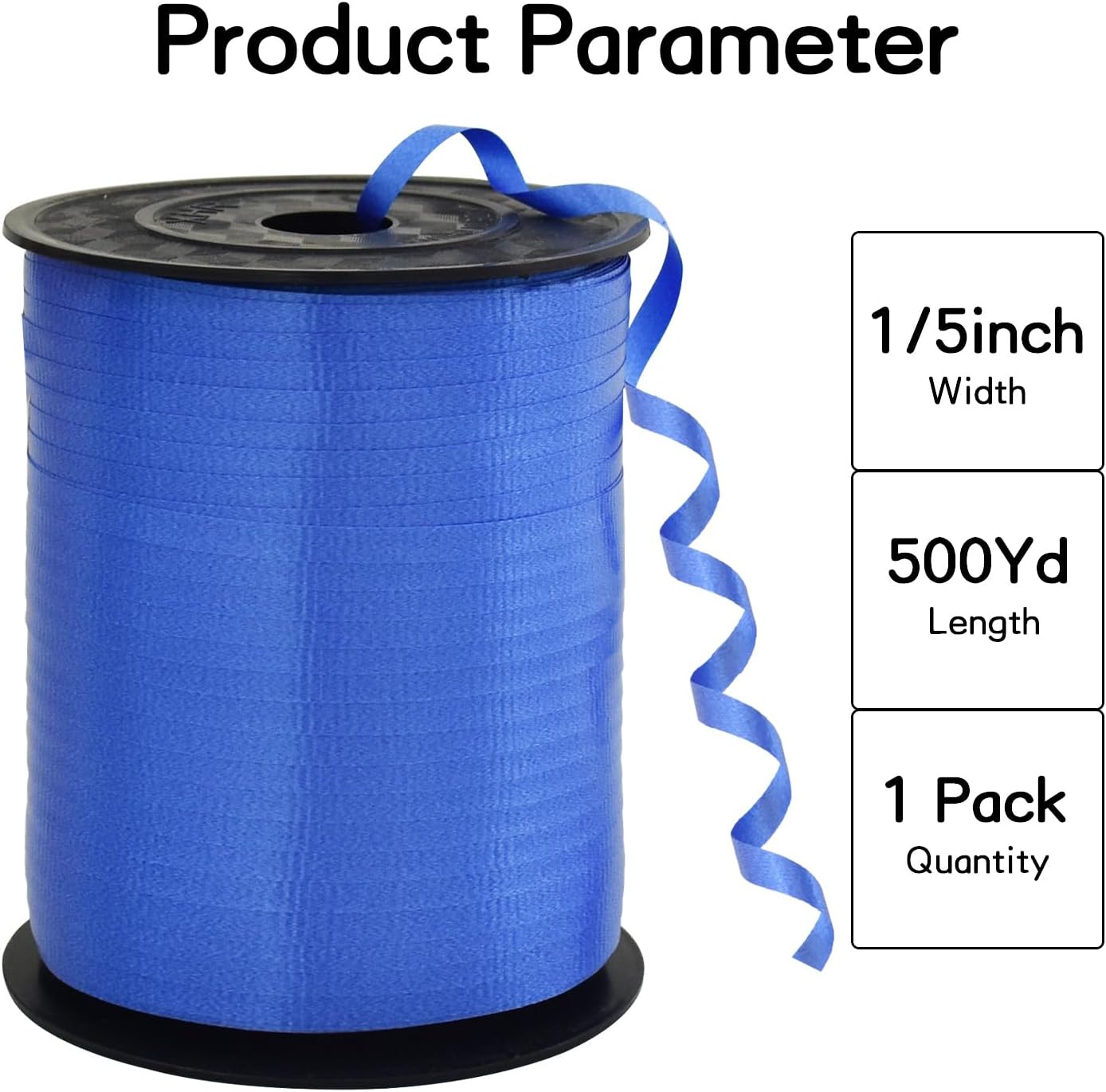 BEISHIDA 500 Yards Matte Dark Blue Ribbon Curling Crimped Ribbon Balloon String Ribbons for Gift Wrapping Ribbon for Birthday Party Festival Art Craft Decor Florist Flowers Decoration