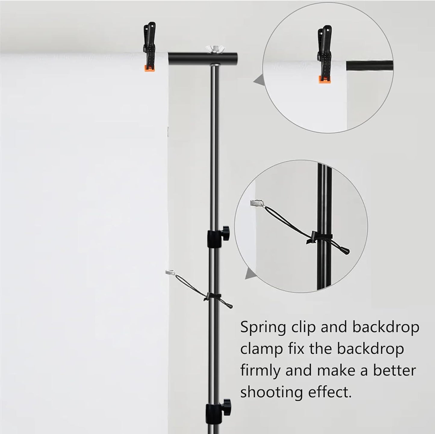 Photo Backdrop Stand for Photography 7ft x 10ft Background Stands for Photoshoot Support Kit with Carry Bag for Photo Studio Parties Events Decoration