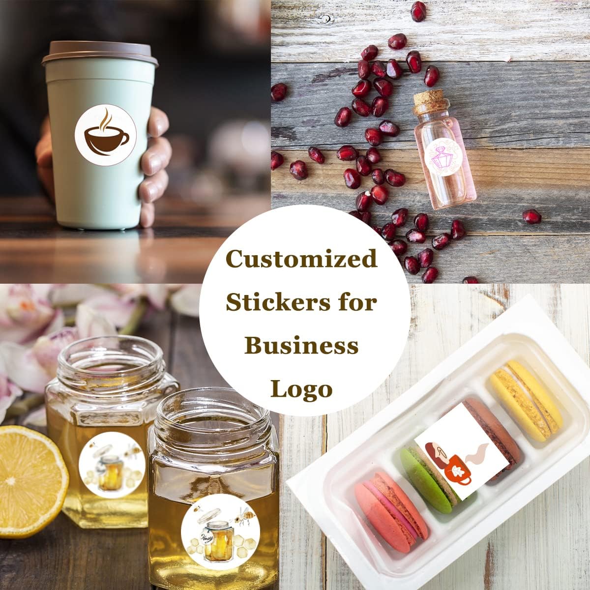 Custom Stickers 70-1000 Personalized Labels for Birthday Party Wedding, Customized Stickers for Business Logo(Square)