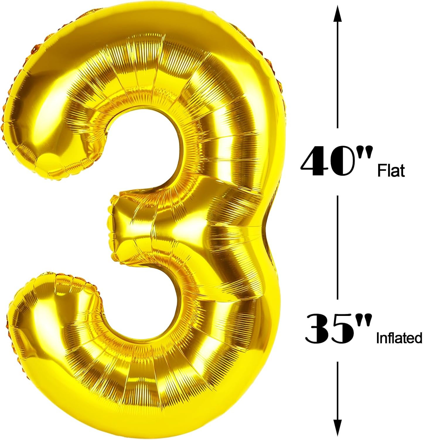 Gold 40 Inch 30 Number Balloons, Balloon Decorations for 30 Birthday, Foil Giant 30 Birthday Graduations Anniversary Party