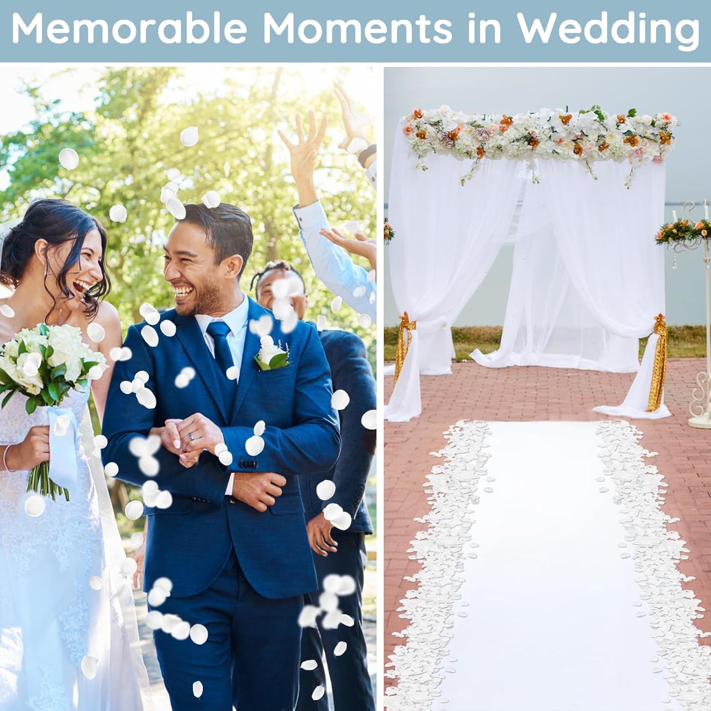 Suream Silk Flower Petals for Wedding, Purple Flower Girl Petals for Decoration, silk rose petals for Bridal Shower Wedding Aisle Table Centerpieces Reception Tables Romantic Night Decoration(600 Pcs)