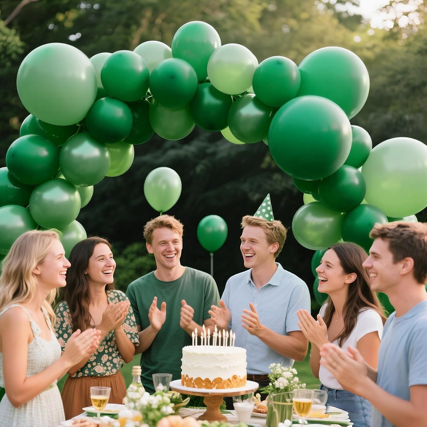 KAWKALSH Dark Green Balloon 12 Inch, 110pcs Latex Party Balloons Helium Bright Color for Birthday Baby Shower Wedding Party Supplies Arch Garland Decoration