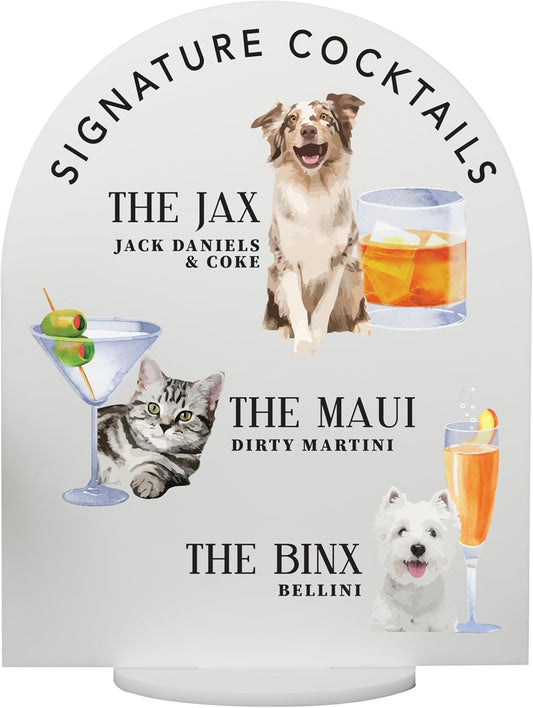Pet Signature Drink Wedding Signs