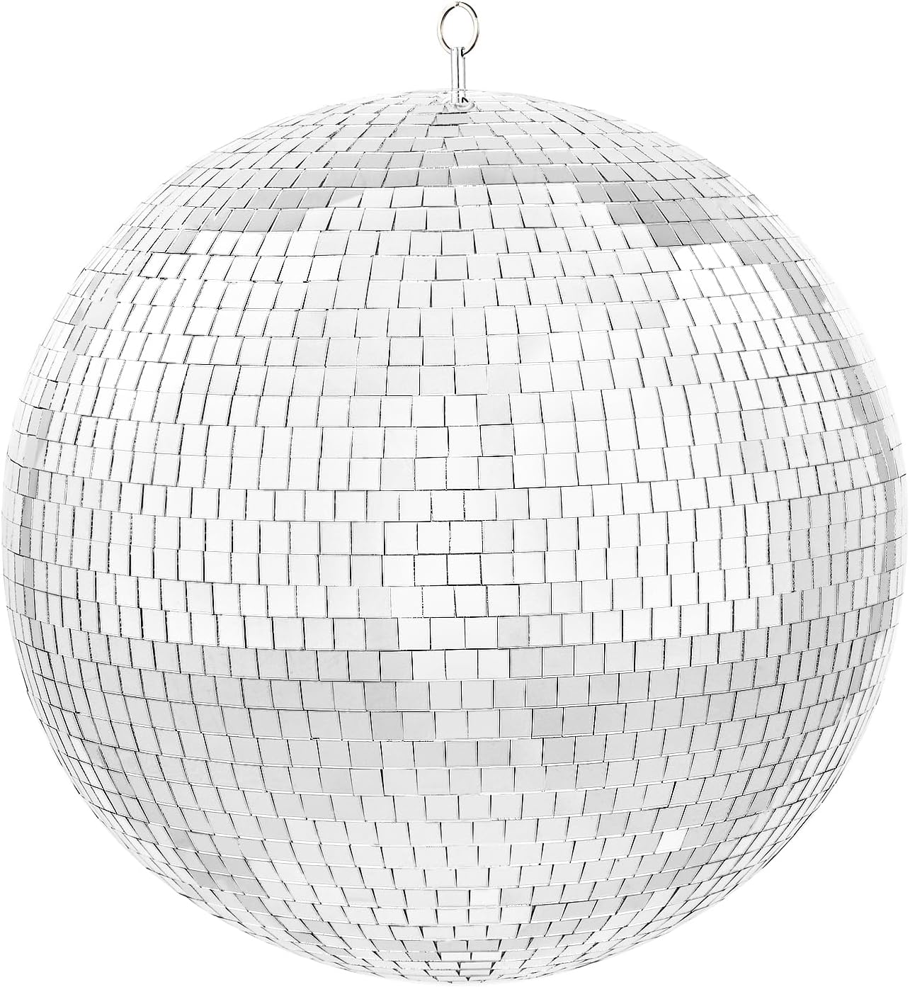 VEVOR Mirror Disco Ball, Large 20 Inch Party Mirror Ball with Hanging Ring, Lightning Disco Ball Party Decorations, Ideal for DJ Club, Stage, Wedding, Birthday, Christmas, New Years Celebration