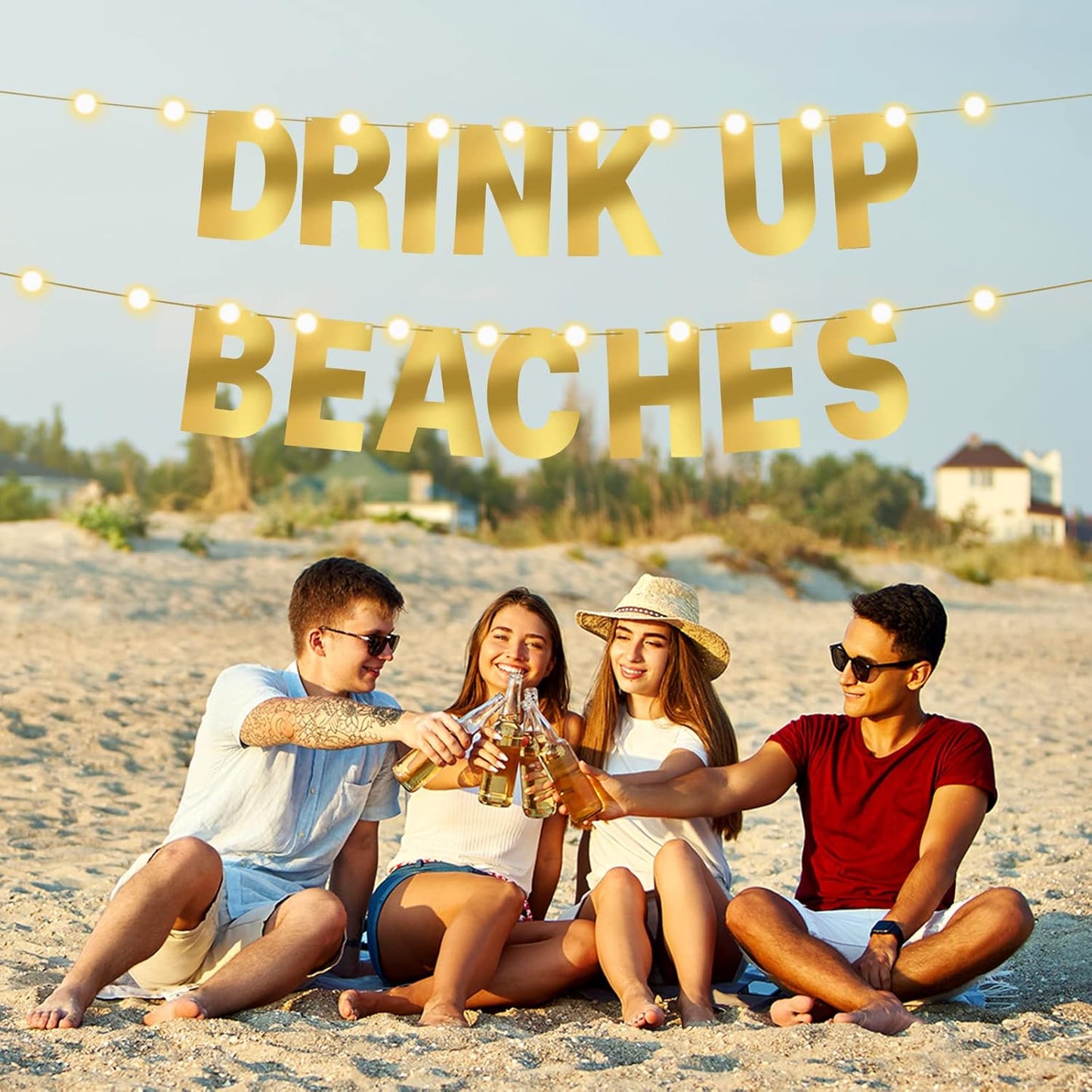 TaoBary 112 Pcs DIY Letter Custom Banner Glitter Customizable Banner Kit Including 107 Letters and Numbers 3 Rope for Valentine Birthday Party(Bright Gold)