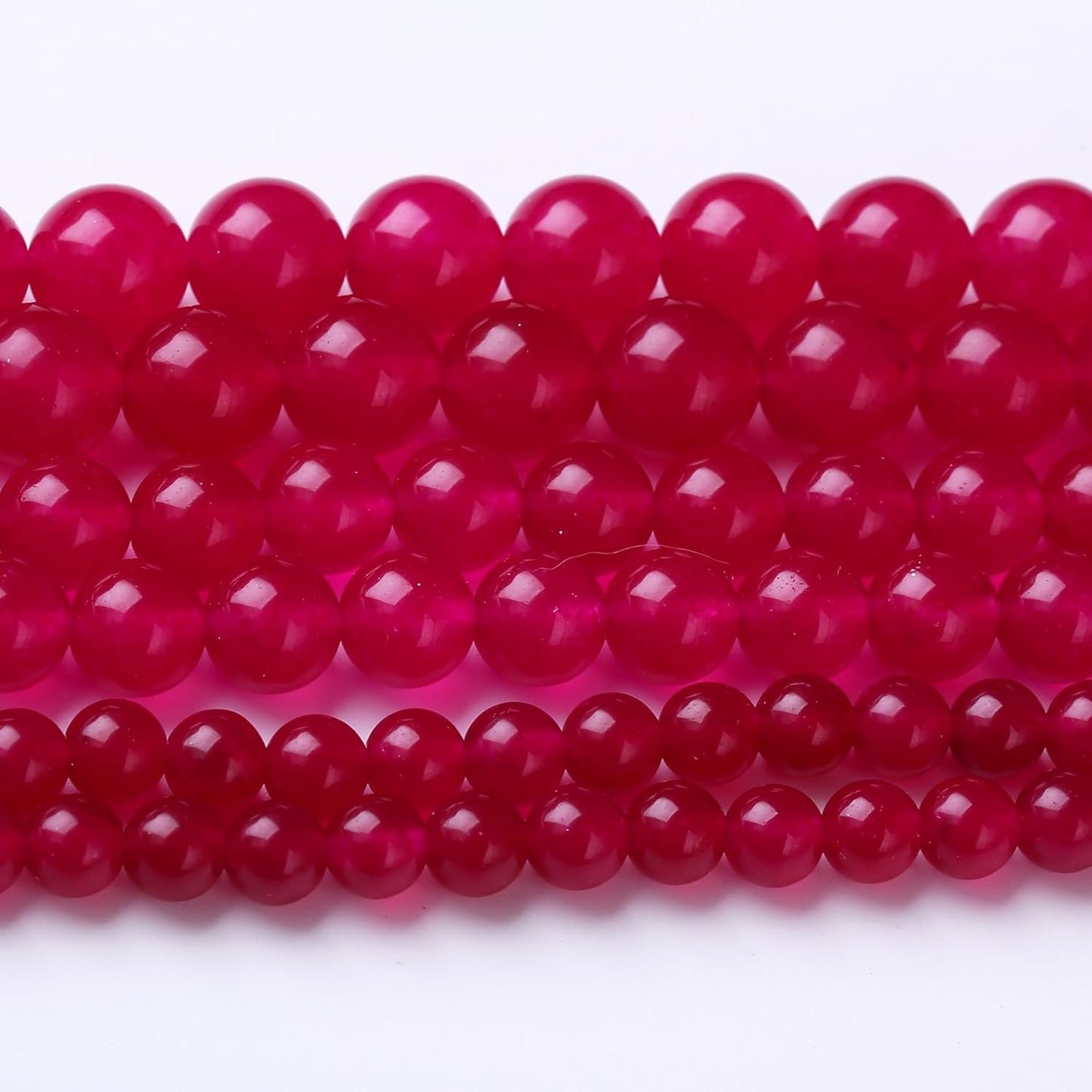 Rose Carnelian Stone Beads Gemstone Round Crystal Energy Jade Beads Stone Beads for Jewelry Making DIY Bracelet Necklace Jewelry Making 1 Strand 15.5inch 35PCS 10MM