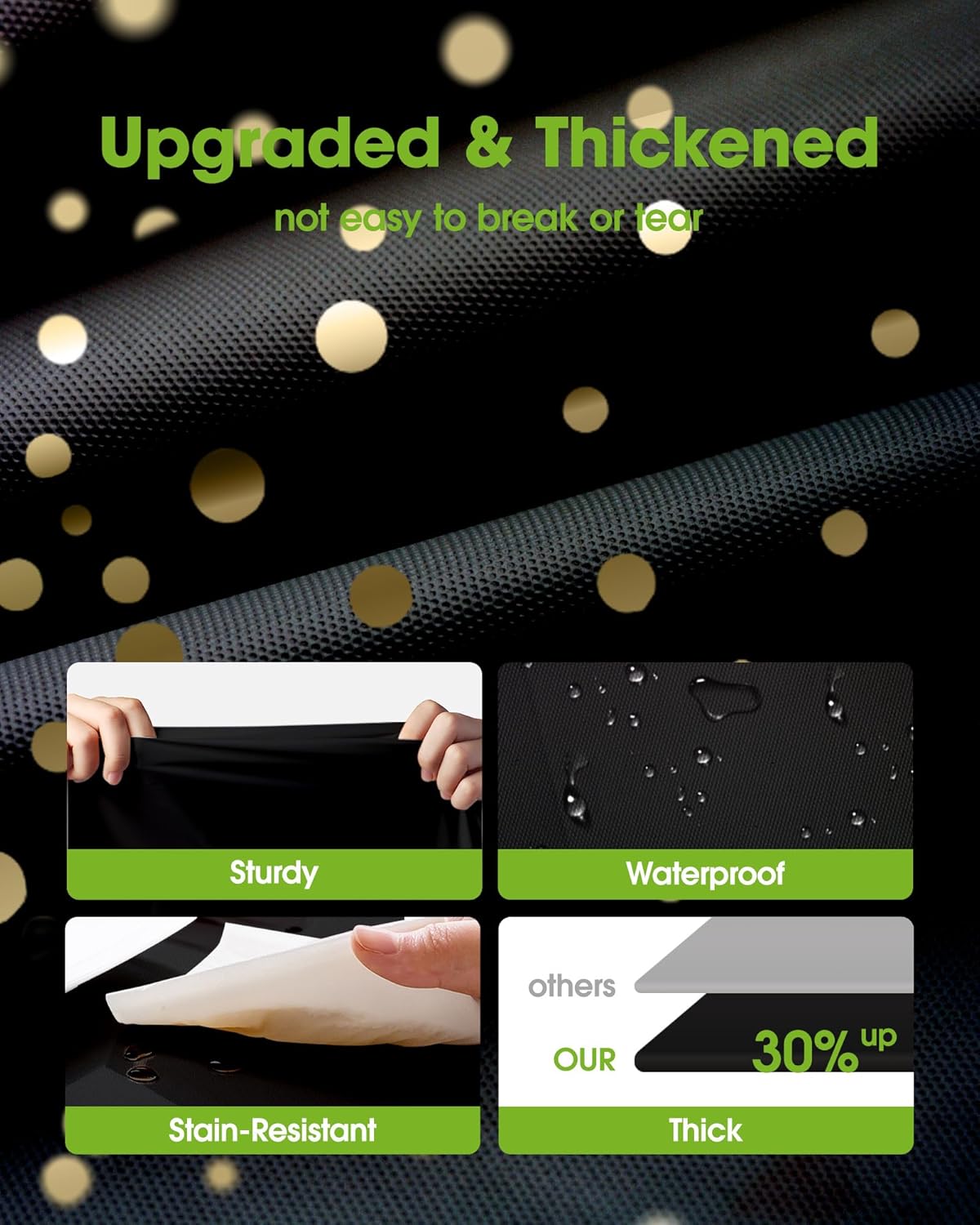 Pureegg Plastic Table Cloth Disposable 10 Pack, 54 x 108 Inch, Table Runner Style, Graduation Decorations 2025, Party Tablecloths, Rectangle, Plastic Cover, Leakproof & Sturdy, Black Gold