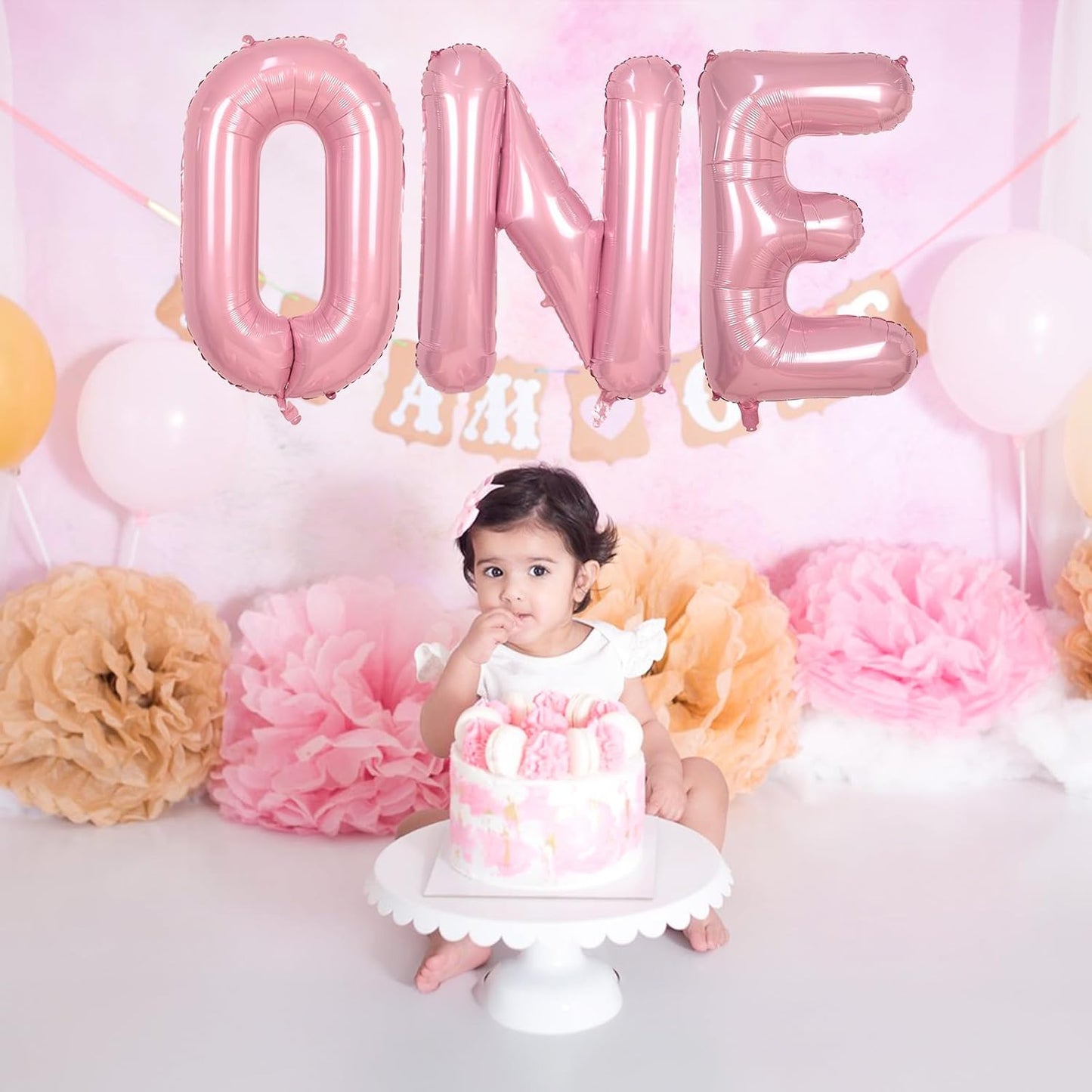 Giant Alphabet F Foil Letter Balloon, Pastel Pink Inflatable Word Balloons F Letter Birthday Decor, 40 Inch Baby Pink A-Z Custom Alphabet Balloons for Girls Baby Shower Party Decoration Supplies